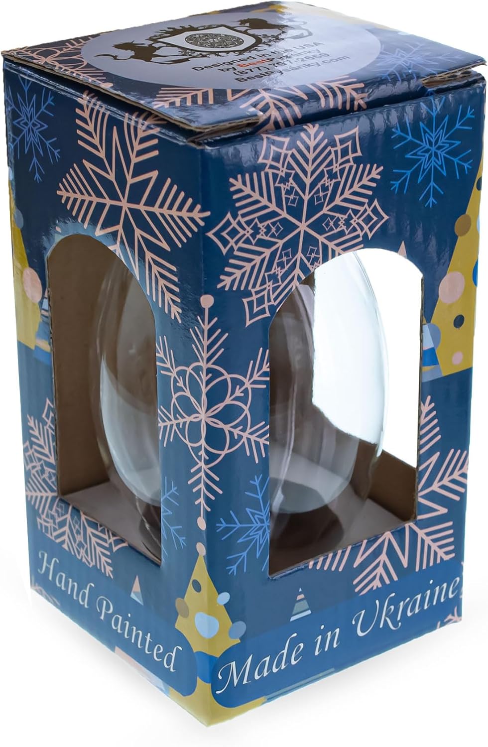 Santa with Lantern Glass Christmas Ornament 4 Inches - Image 5