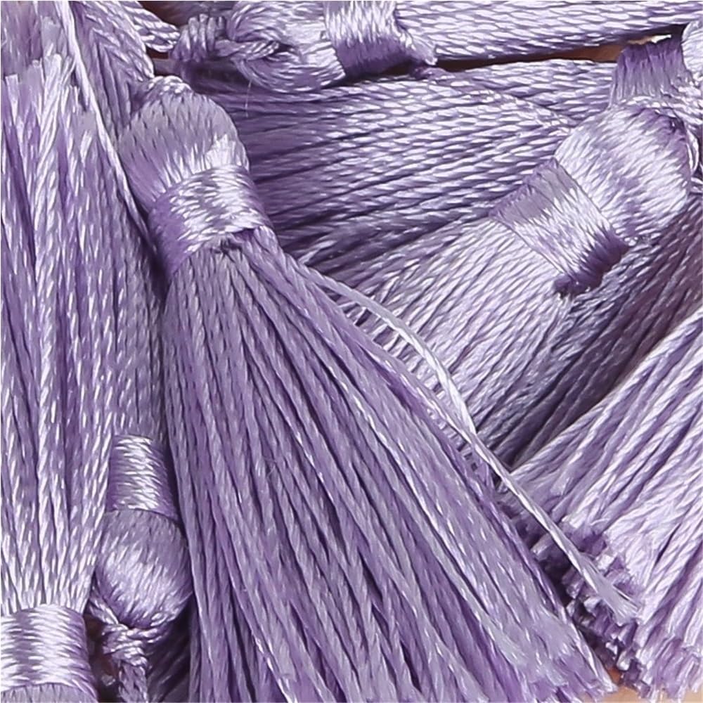 Handmade Tassel 50pcs 9.5cm/3.75 Inch Key Tassels, Polyester, DIY Handmade Bookmark for Crafts Accessories of Home(PURPLE)