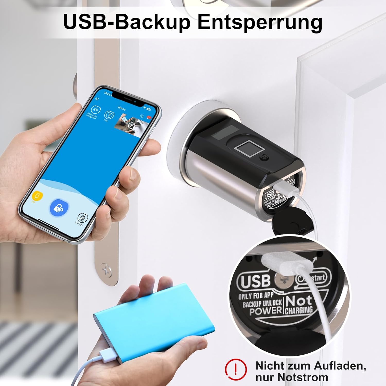 WELOCK Electronic Fingerprint Door Lock with app, RFID Cards and WiFi (WIFIBOX Required), Fingerprint Lock for Doors from 30-70mm, Keyless Fingerprint Door Lock 9 71ziIueCrzL. AC SL1500