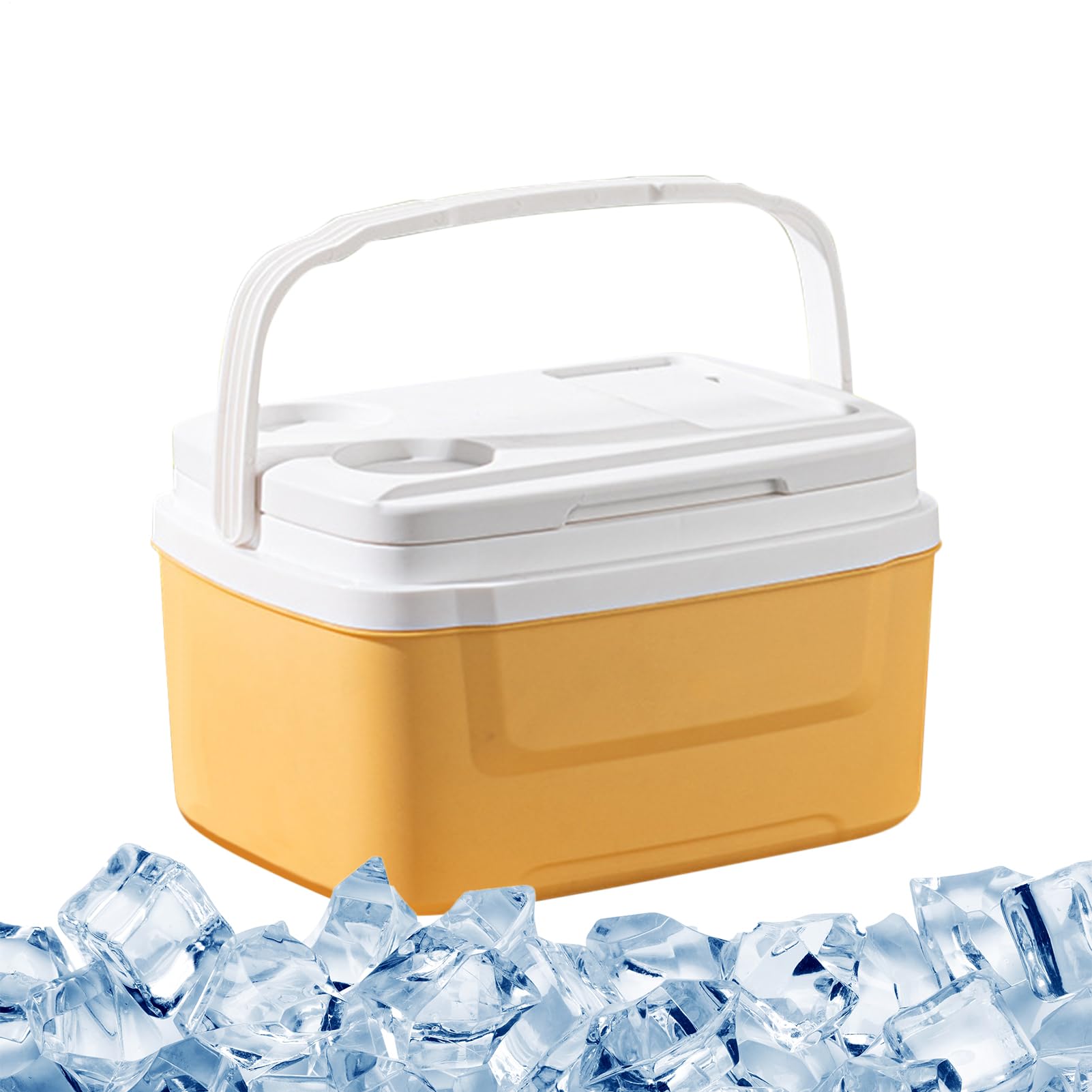 Raffreddatore isolato – 8 L campeggio all'aperto isolato ghiacciaio,grande capacità Ice Chest con maniglia antigoccia frigorifero auto per bevande escursionismo camion