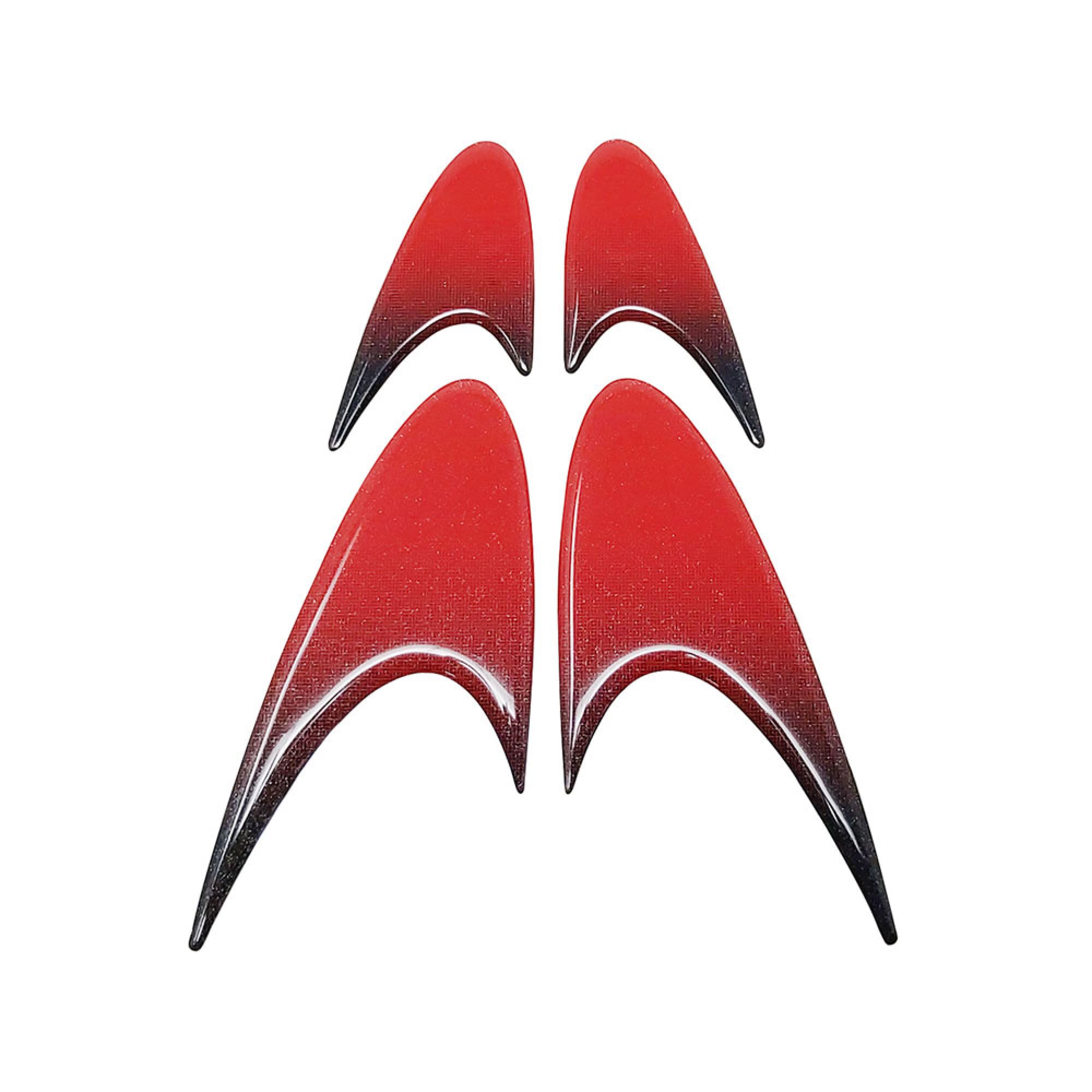 3D Stickers Racing Wings, Red Metal
