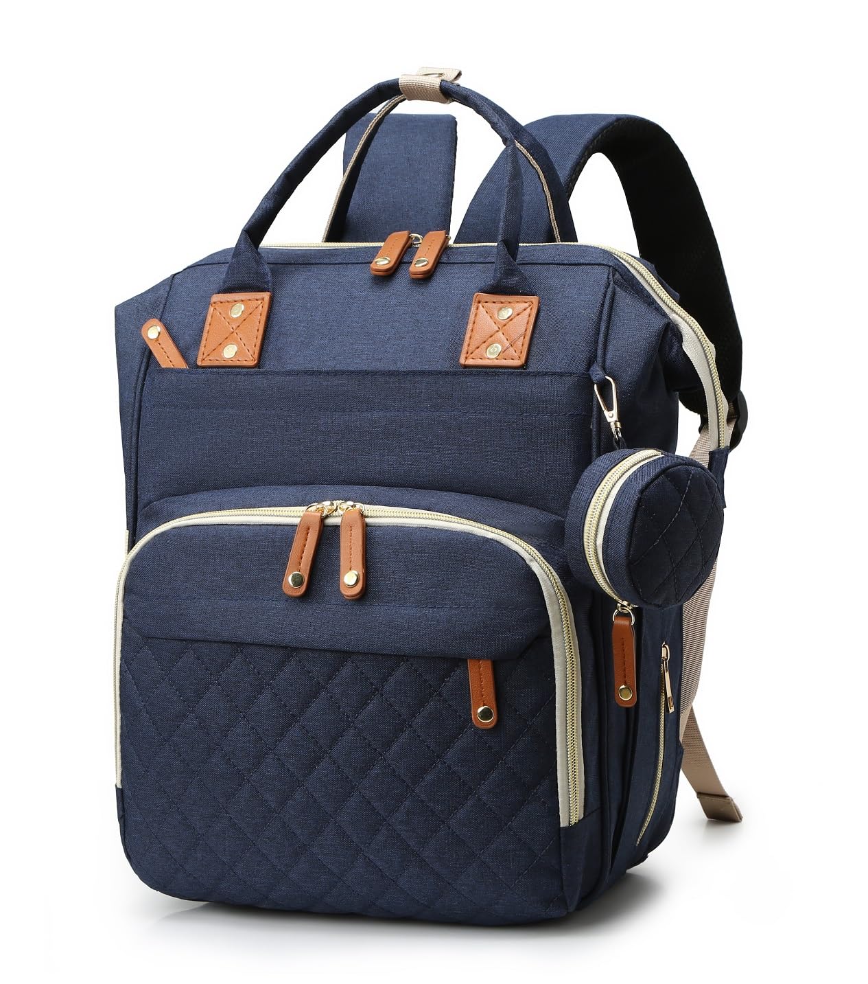 GLIXAVIA Baby Diaper Bag, Diaper Backpack, Mommy Bags with Multiple Pockets – Well-Designed, Spacious & Convenient for Parents,Waterproof, Blue