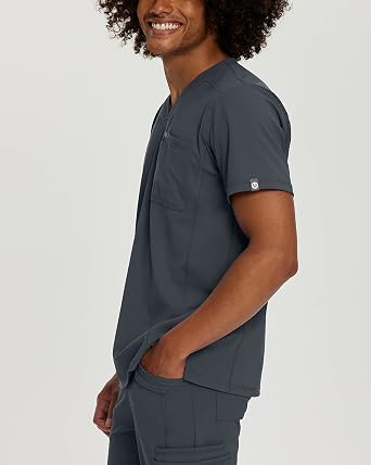 Urbane Impulse Tailored Fit Extreme Stretch 2-Pkt V-Neck Scrub Top for Men 9911