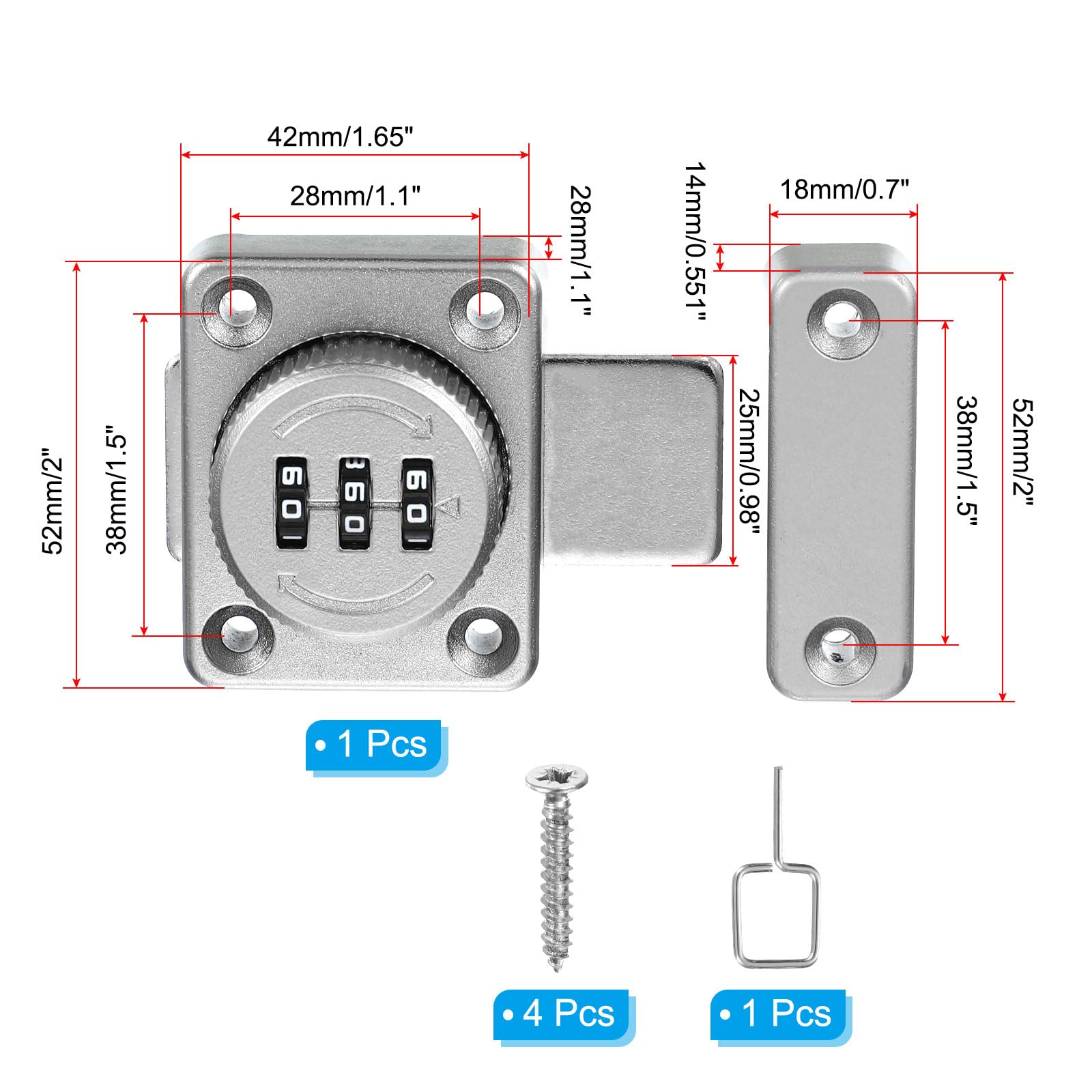 PATIKIL Combination Cabinet Latch - Image 2