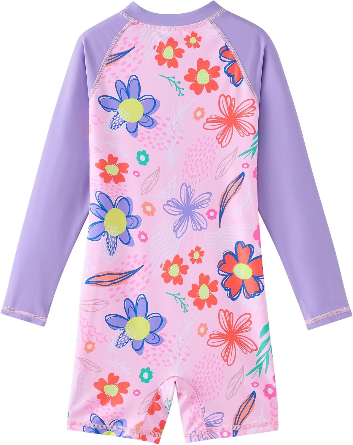 Girls Swimsuit Long Sleeve One Piece Swimsuits Girls Rash Guard Bathing Suit Kids Swimming Suit with UPF 50+ - Image 2