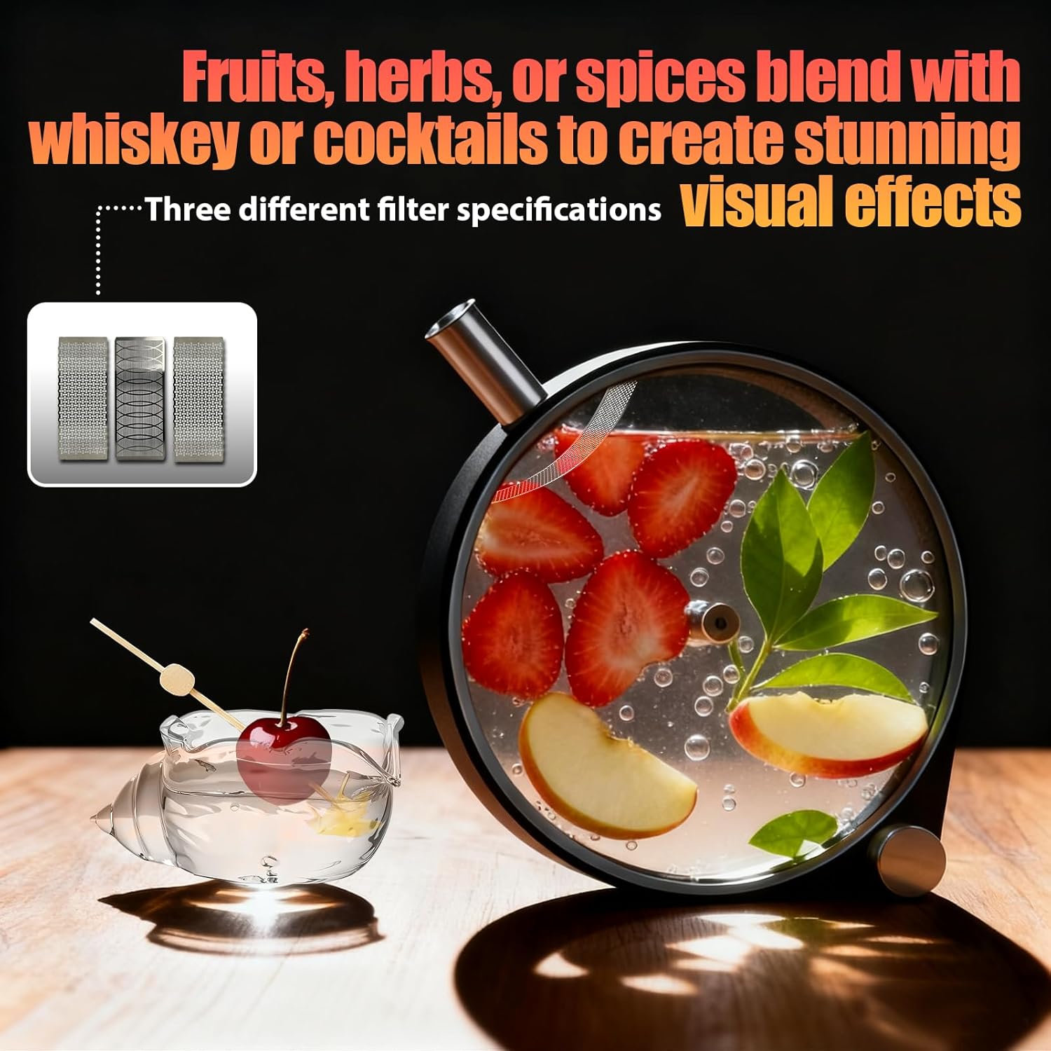 The Porthole Infuser, DIY Mixing Tools, Leak-Proof Design, Easy to Clean, Includes Glass Cup and Recipe Booklet, Perfect for Creating Your Home Bar