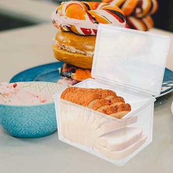 Bread Containers Storage Airtight Loaf Fresh Storage Box Containers Lids Bread Saver Organizer Bins