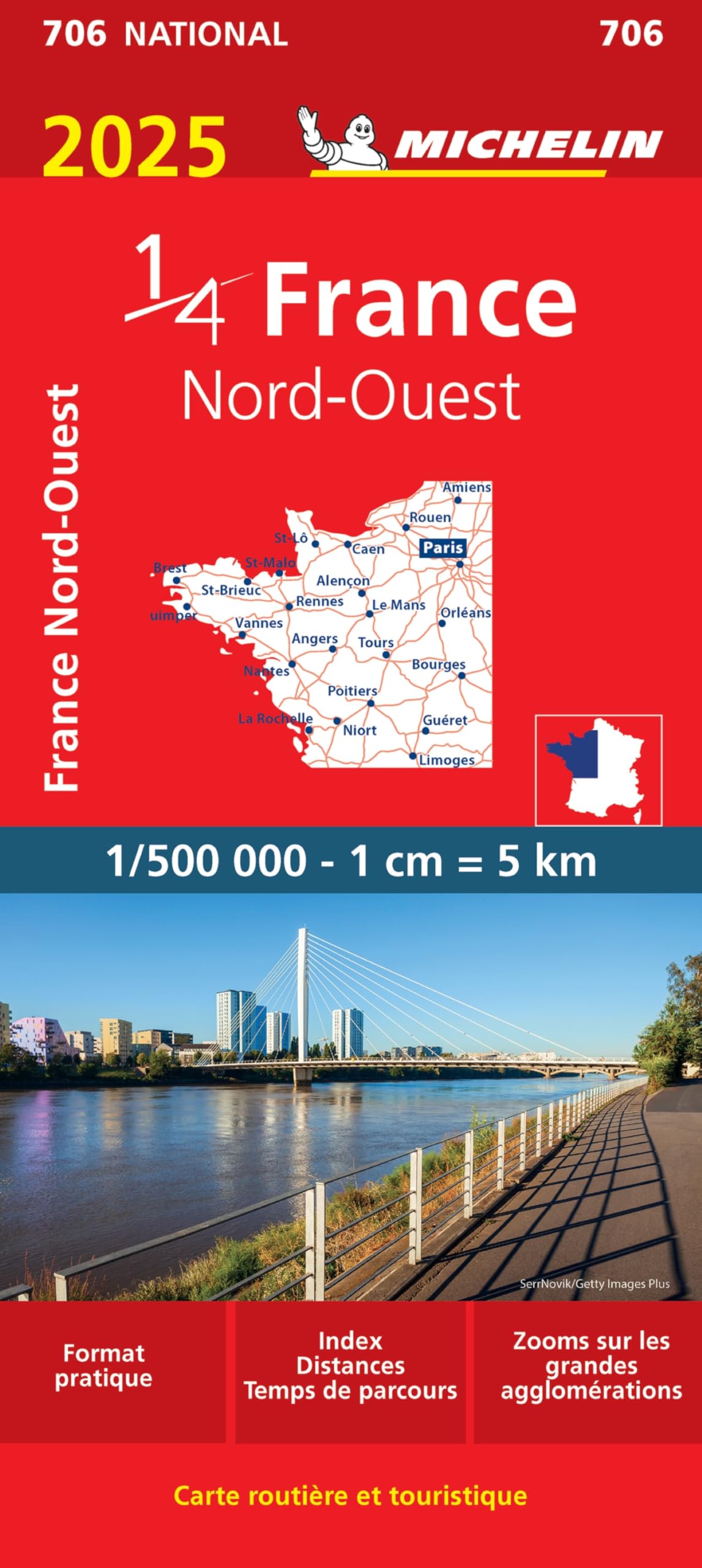 Northwestern France 2025 - Michelin National Map 706: Map
