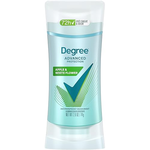 Degree Advanced Protection Antiperspirant Deodorant White Flowers & Lychee for 72-Hour Sweat & Odor Control for Women, with Body Heat Activated Technology, 2.6 oz