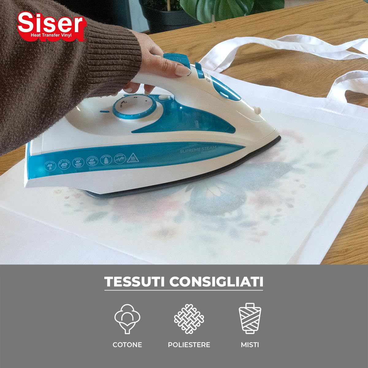 Siser Easy Color DTV pack 5+5, Vinile Termotrasferibile Termoadesivo Stampabile con Stampanti a Getto d'Inchiostro. 5 Fogli Formato A4 di Easy color e 5 Fogli Formato A4 di Application Tape