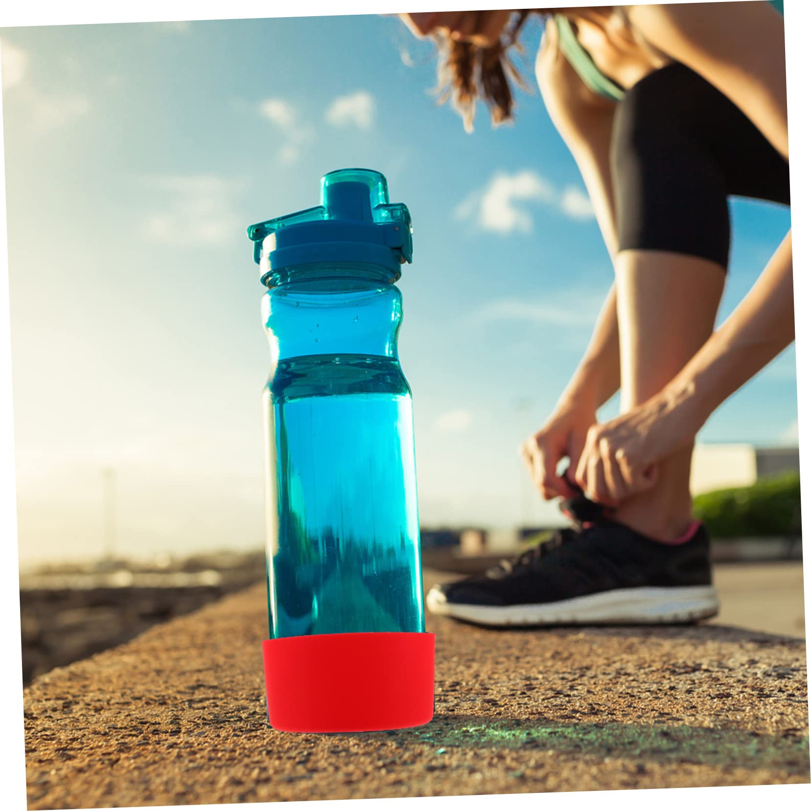 BESPORTBLE 4 Juegos De Fundas Aislantes para Botellas De Agua De Silicona Multiusos para Vasos Sin Calor Fáciles De Instalar 5 Unidades X 4