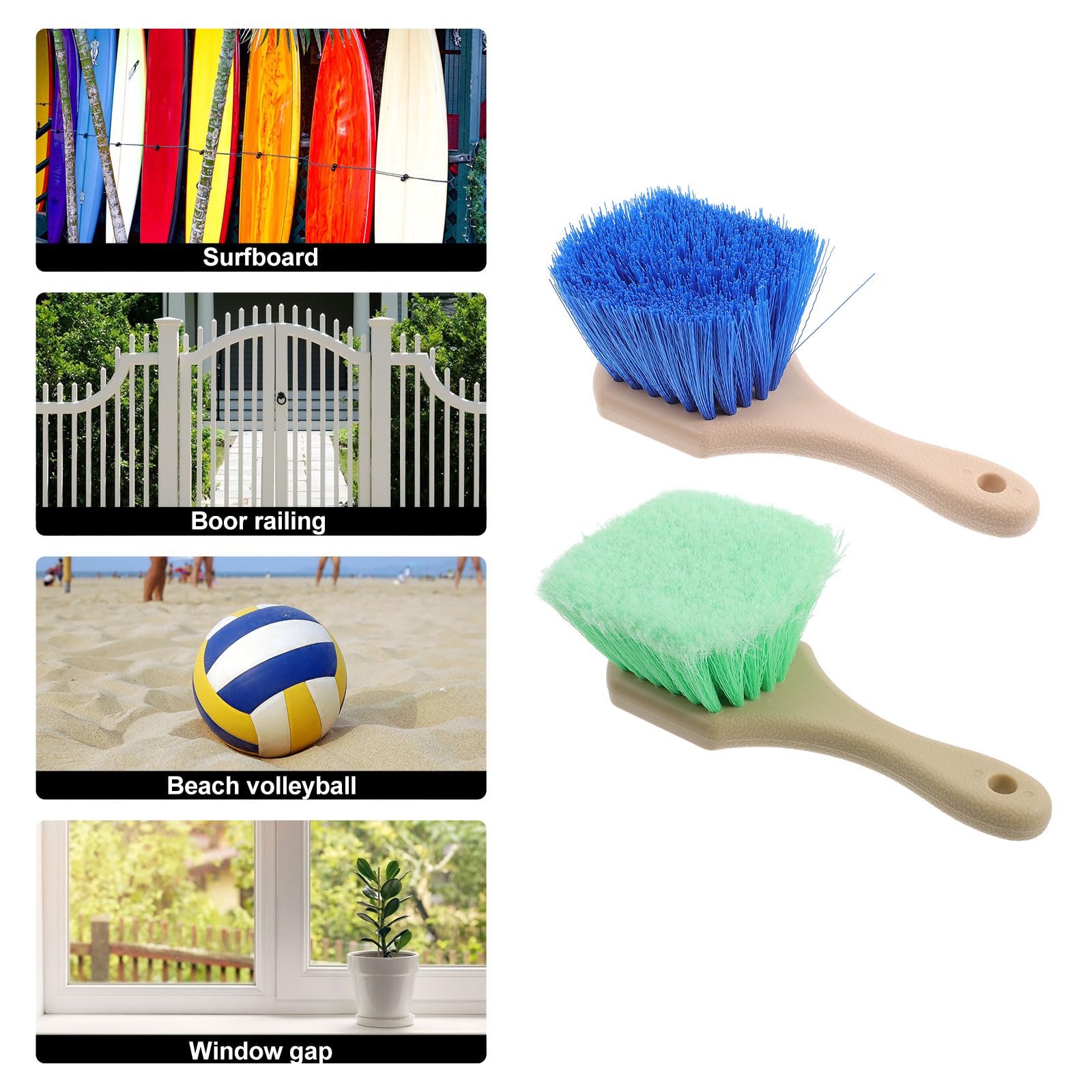 Praktische Sandbürste Für Strand & Urlaub – 2er Set Mit Weichen Borsten, 22,6 X 7,6 Cm, Ideal Für Füße, Surfbrett, Volleyball & Auto