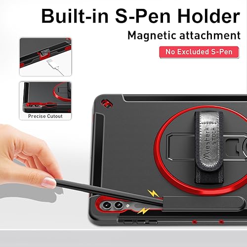 Vista 154 de Funda para Galaxy Tab S10 Ultra/S9 Ultra/S8 Ultra 14.6 INCH: Funda protectora de TPU para Samsung Tablet S9 Ultra/S8 Ultra 14.6" con soporte - Asa