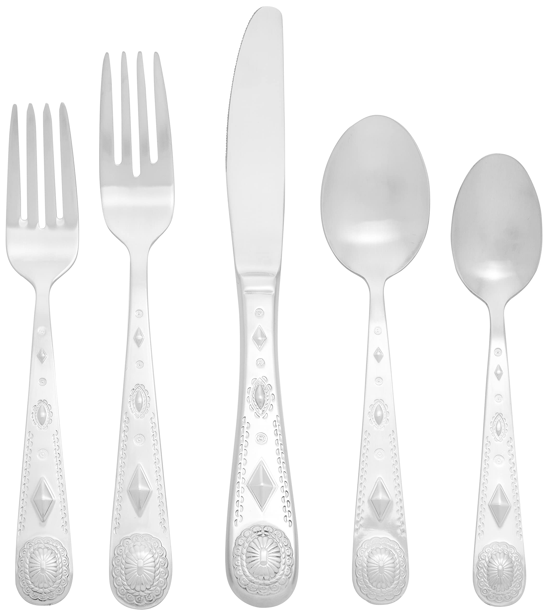 Wallace Taos 45-Piece Stainless Steel Flatware Set, Service for 8