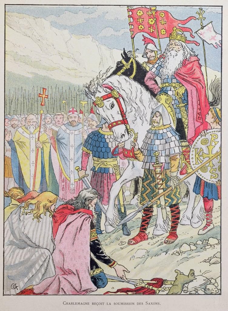Affiches sur toile Charlemagne Eugene Grasset décoration murale 50x70