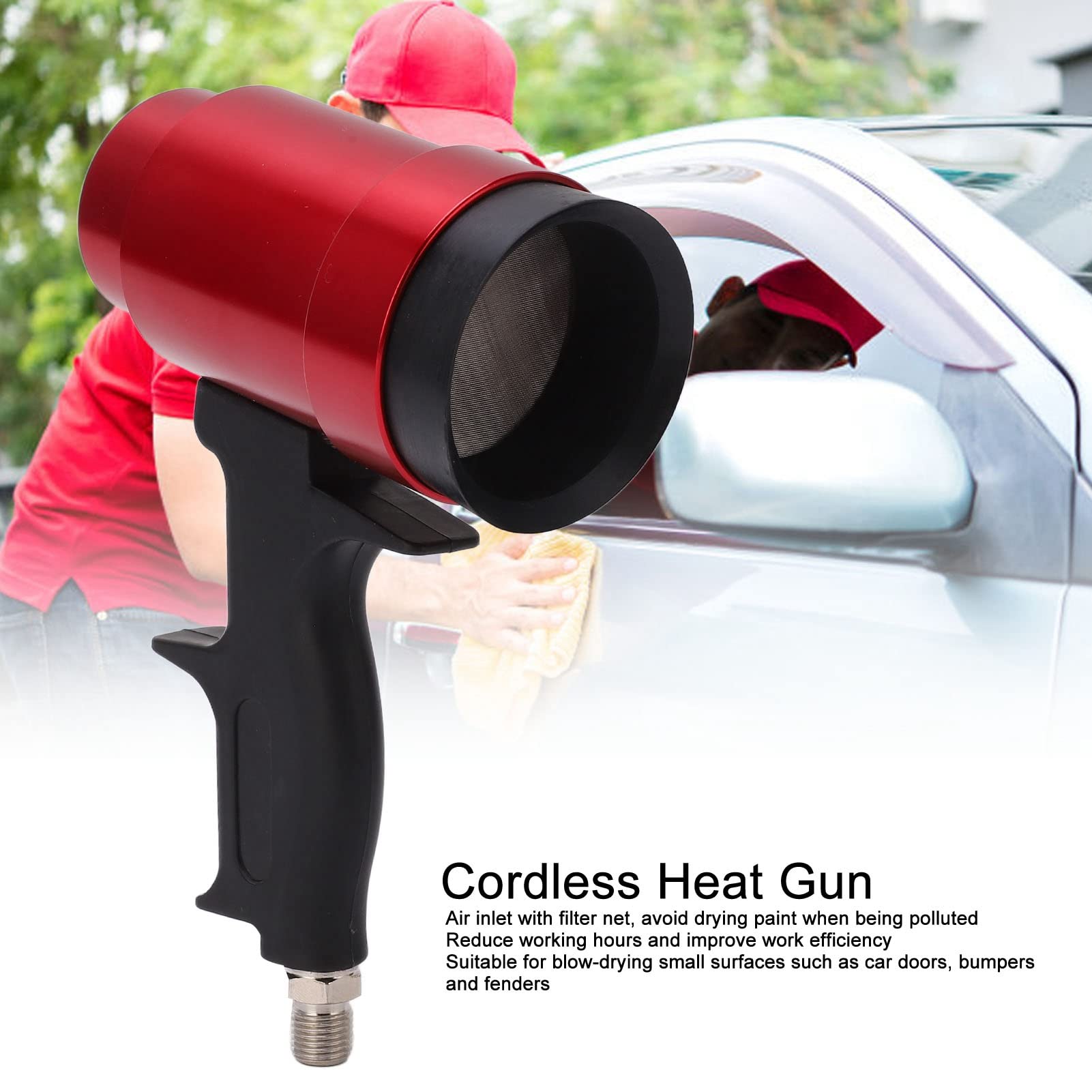 Pistola De Calor BORDSTRACT, Mango Ergonómico ABS, Cuerpo De Aleación De Aluminio, Antioxidación, Pistola De Secado De Pintura A Base De Agua Para Automóvil