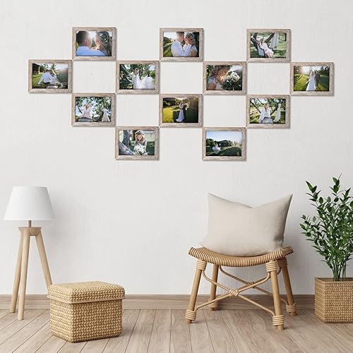 Miniatura 9 de Marcos de fotos de 8 x 10 pulgadas, color blanco, paquete de 12 marcos de fotos de 8 x 10 para montaje en pared o mesa