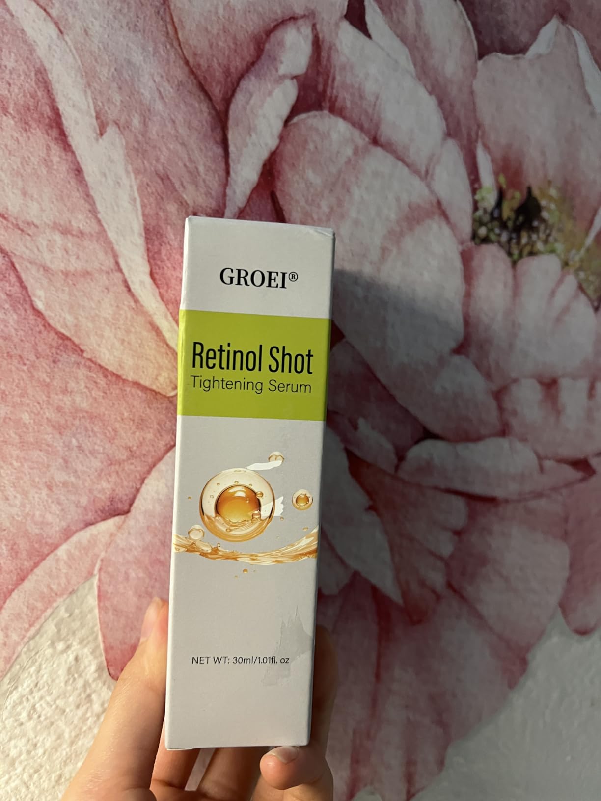 GROEI Retinol Shot Tightening Serum, Minimizes Pores & Fine Lines Overnight, Retinol Shot Tightening Booster，For All Skin Types，30ml