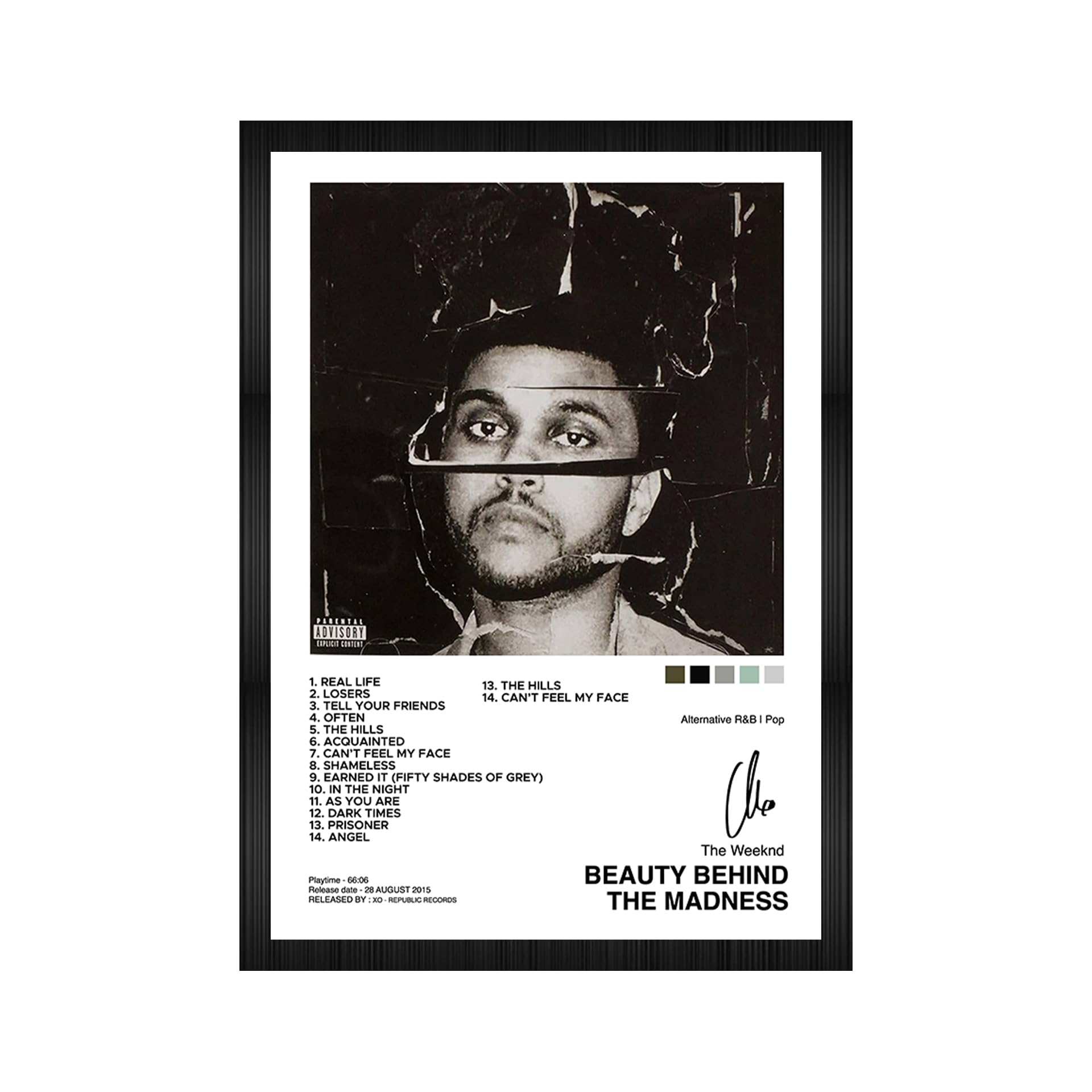 CodersParadise The Weeknd Wall Poster Frames | Aesthetic A4 Poster Frames For Home, Living Room, Bedroom and Office | Wall Frames Artworks | Hanging Theme Posters