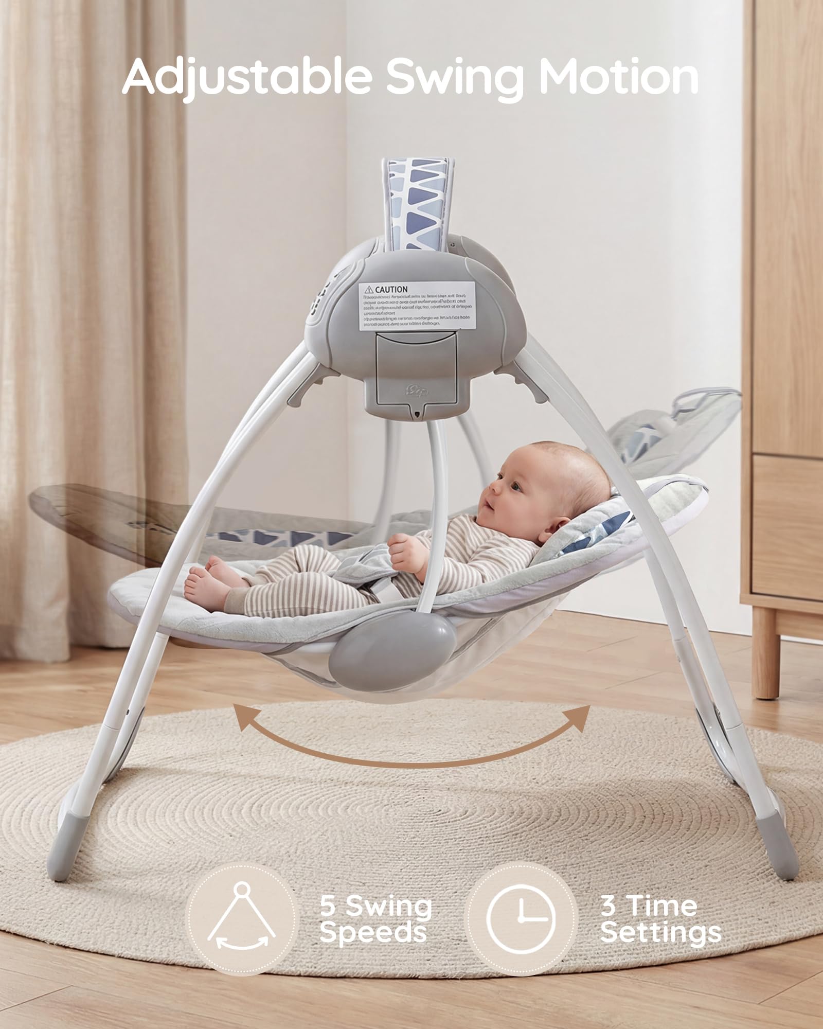 Amazon.com : Baby Swings for Infants, AskCat Grey Portable Swing