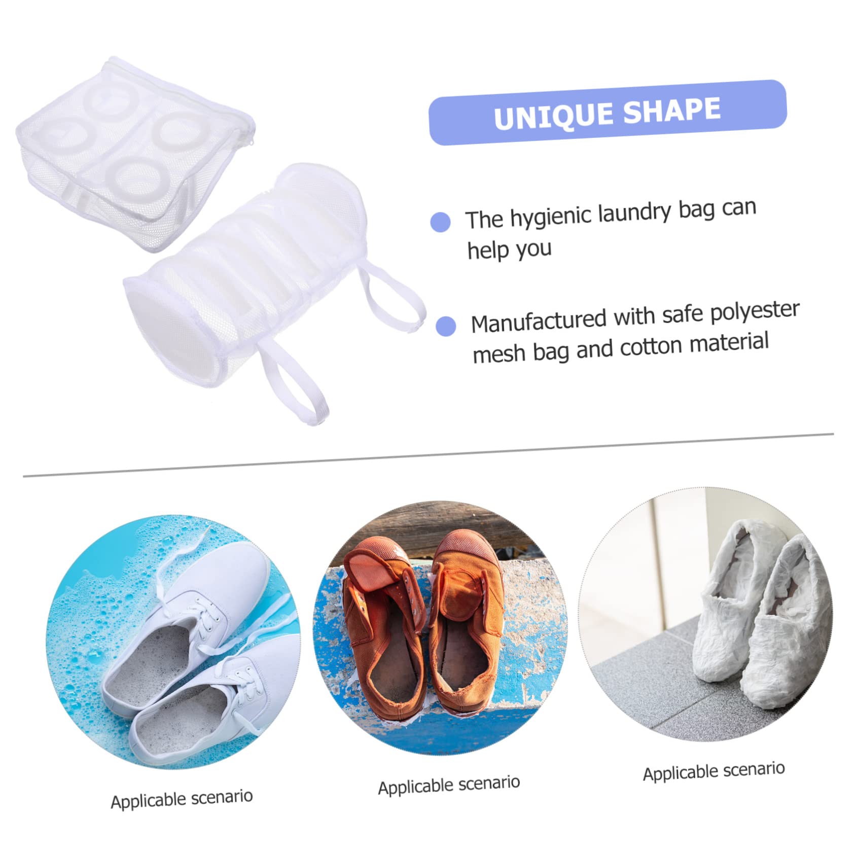 6 Stk Schuhwaschbeutel Wäschebeutel Schuhwäschesack Beutel Für Schuhtrockner Wäschenetz Waschen Schlafkissennetz Hausbedarf Sneaker-trockensack Mehrzweck Weiß Schuhe Polyester-netz