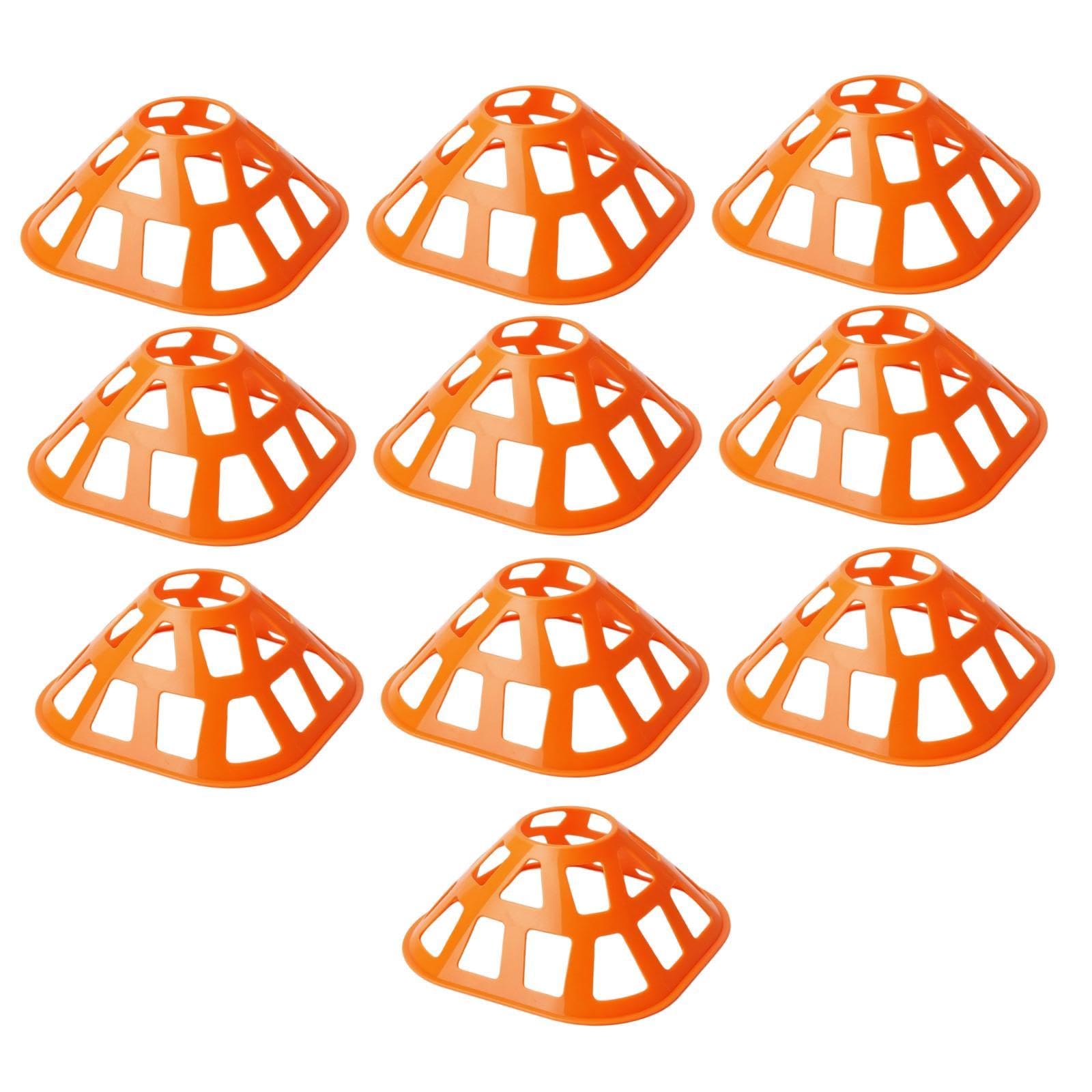 10x Football Training Cones Soccer Disc Cones for Challenge Basketball Rugby Orange-image-36