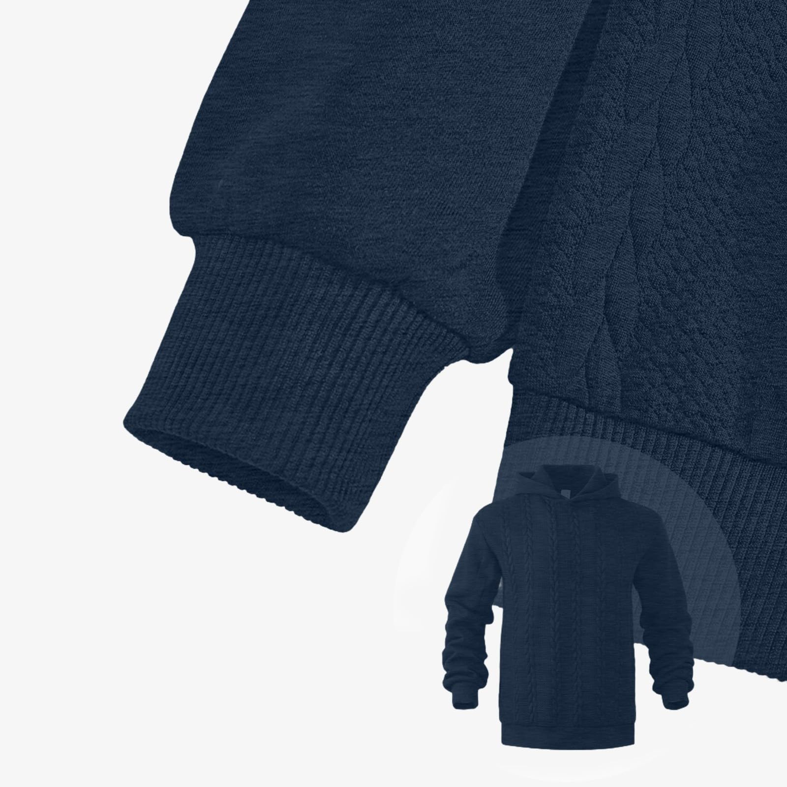 Ropa Anti UV Hombre Sudadera con Capucha De Color Liso para Hombre, Punto, Camisas Casuales Manga Larga, Suéter Invierno Exteriores, Sudaderas 2026 Camisola Navidad Moto Protecciones