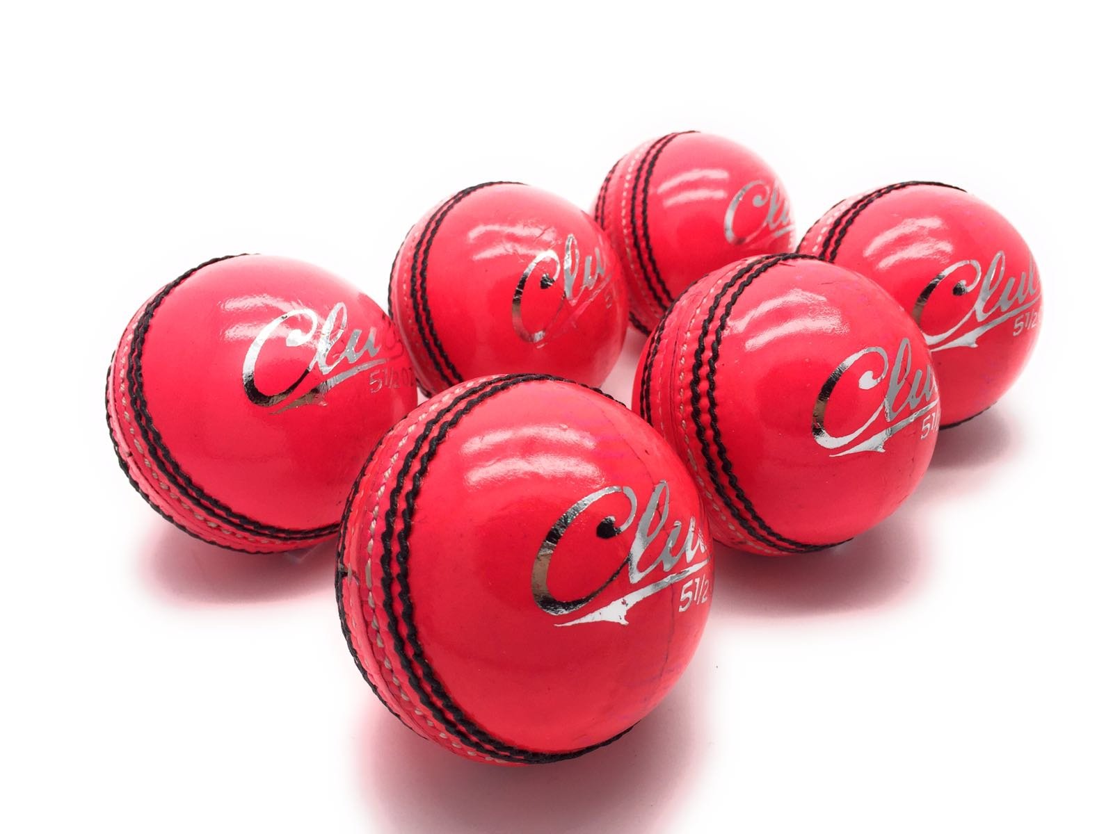 Club County Lot de 6 balles de Cricket Officielles pour Homme Cousues à la Main Grade A Poids 156 g