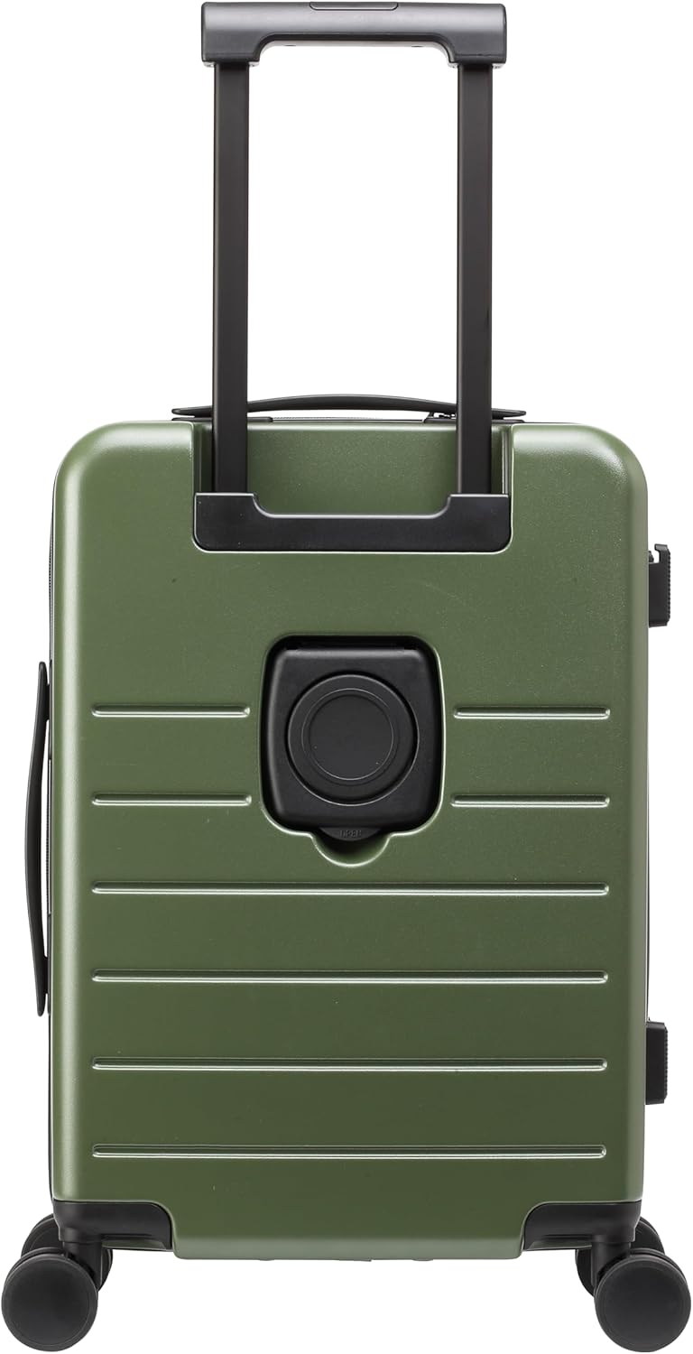 LOST Luggage Wander Carry-On Suitcase - TSA Approved - Ultra-Durable Polycarbonate Shell - USB Charging Port - Interior Organization + Water-Resistant Pocket - 360° Wheels (Forest)