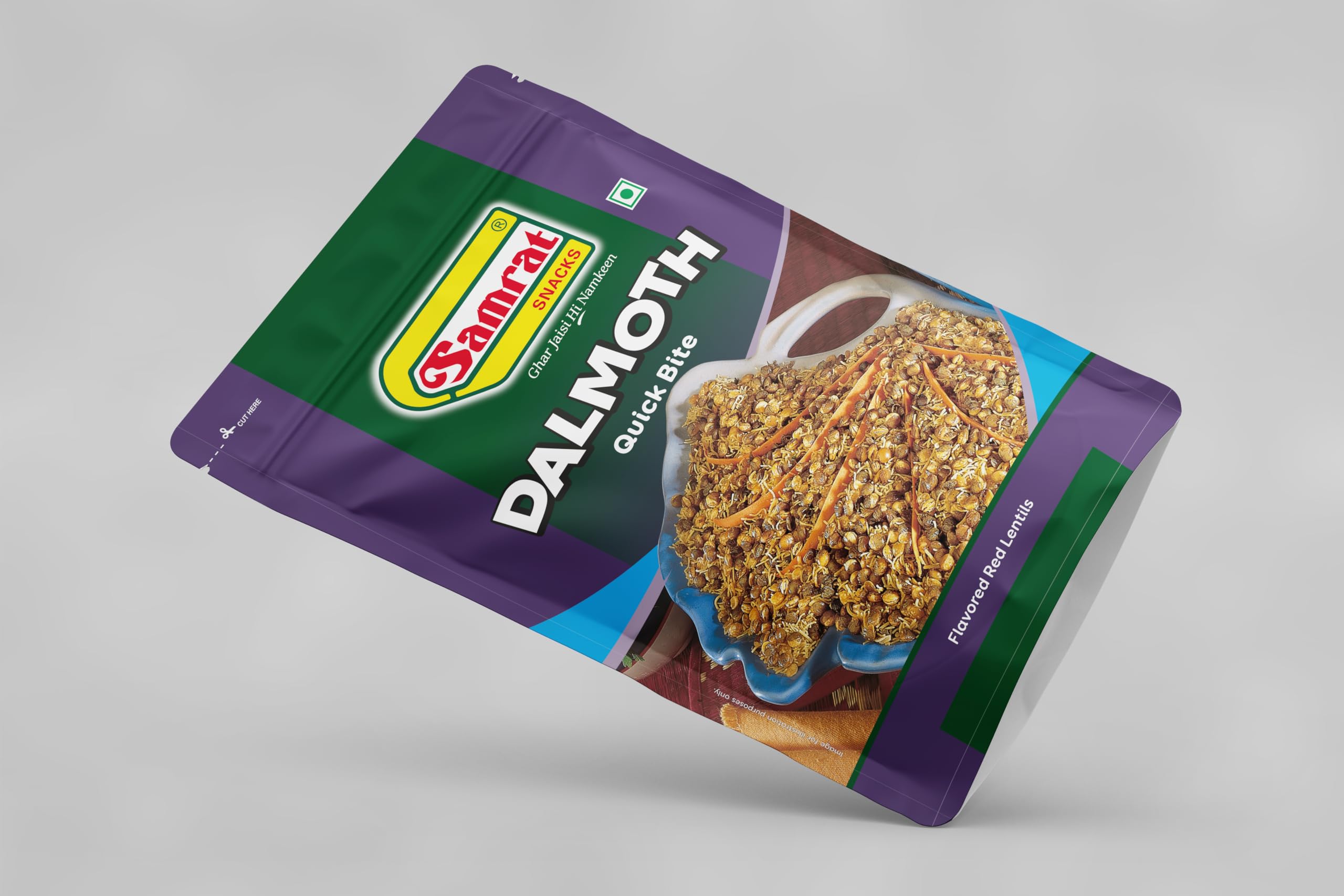 Samrat | Dalmoth Quick Bite Mix Namkeen with a Perfect Blend of Crunch & Flavor Snacks | Ghar Jaisi Hi Namkeen | (1 KG)