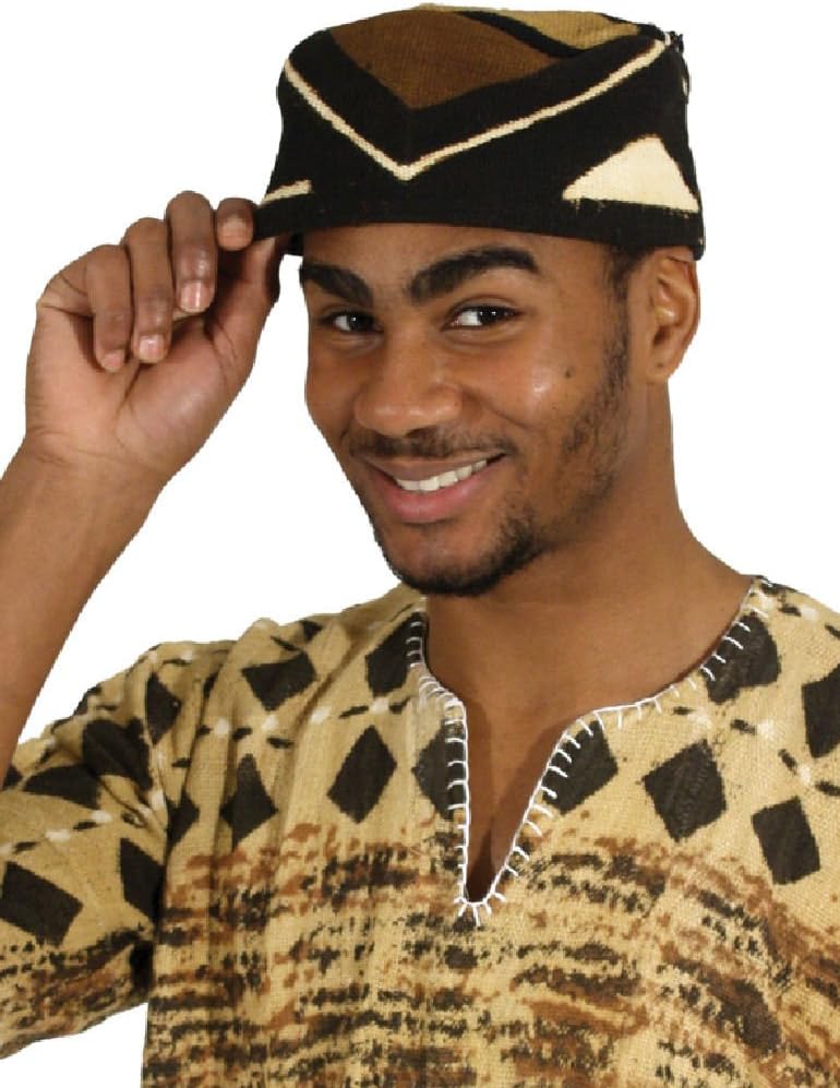 Mudcloth Kufi Kofi Cap Hat Multi
