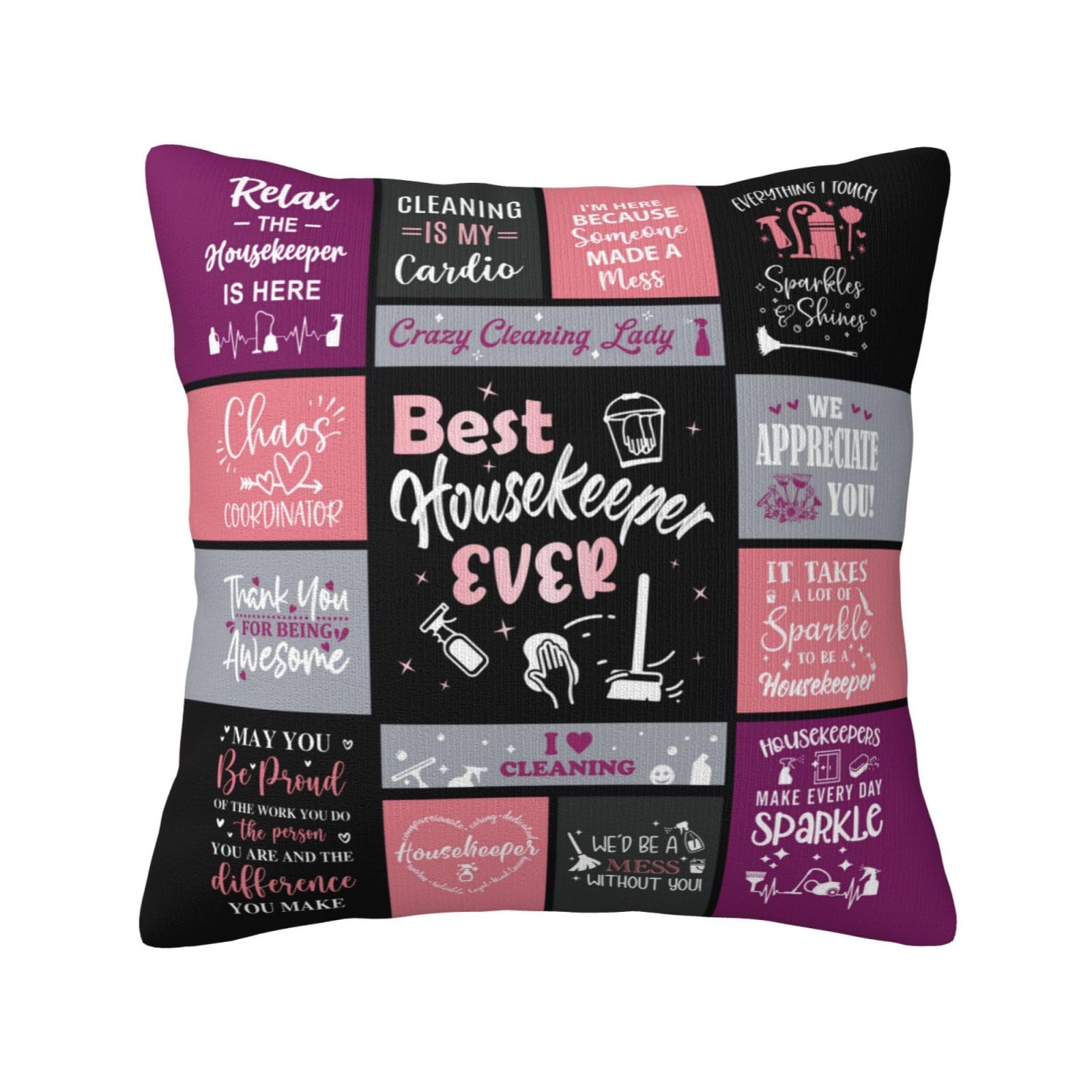 Aotbuort Housekeeper Gifts, Housekeeping Appreciation Gifts, Housekeeping Week Gifts, Gifts for Housekeepers, Housekeeper Appreciation Gifts, Housekeeping Week Decorations Throw Pillow Covers