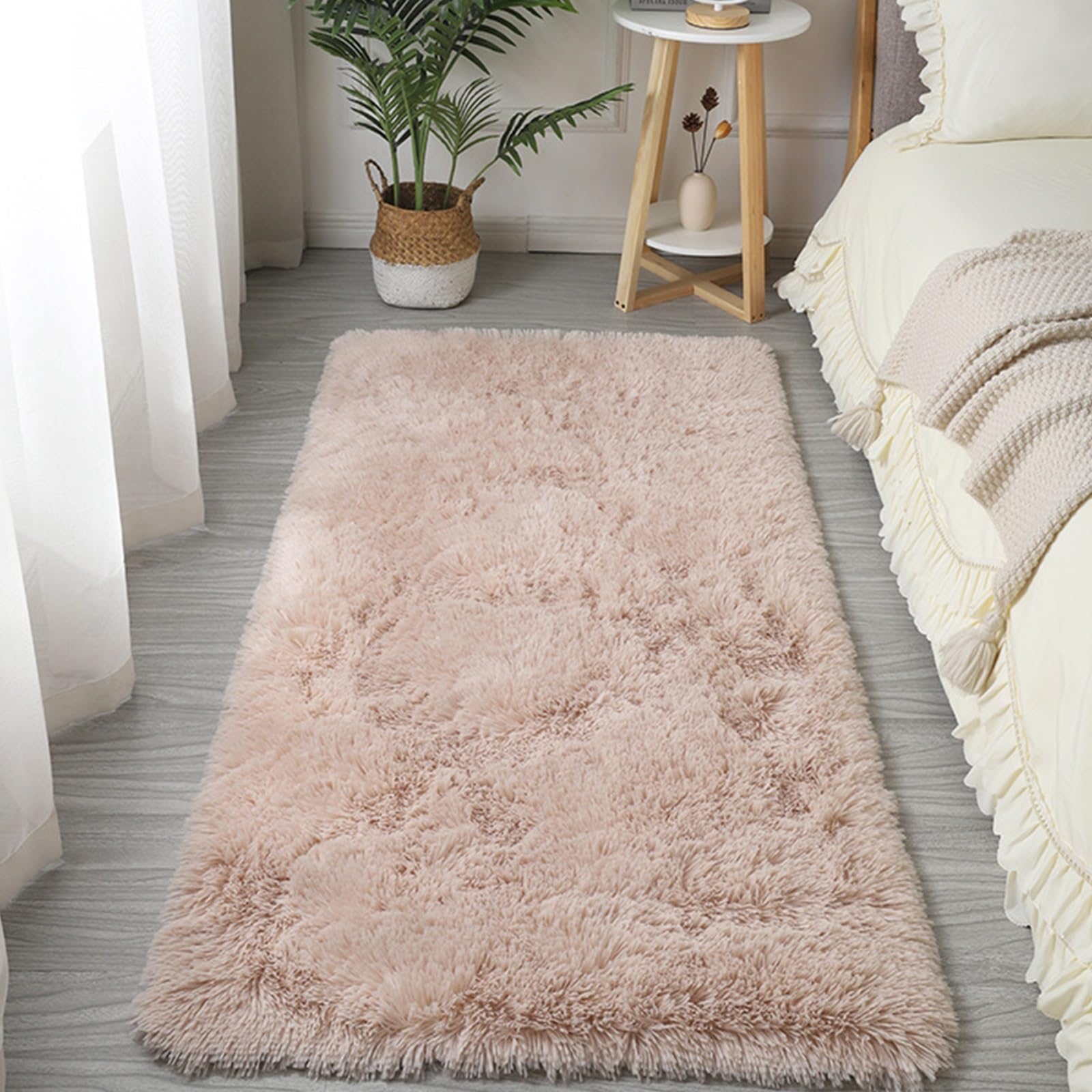 Tapis pour salon moelleux 160x160 cm idéal pour une chambre cocooning