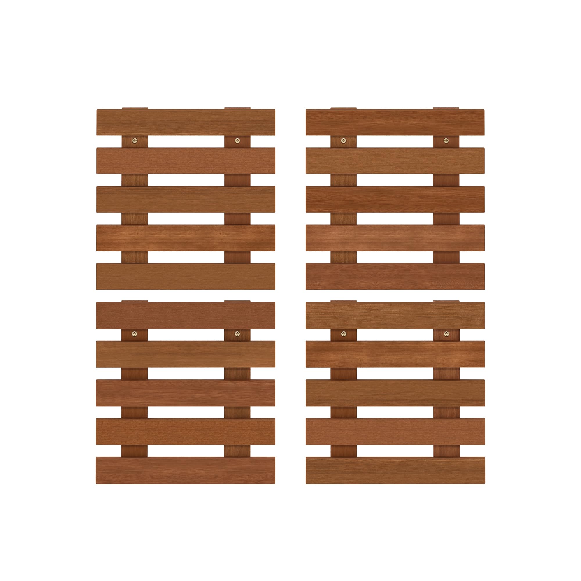 Furinno TIOMAN Jardinera Vertical De Pared para Exterior, Juego De 4 Maceteros Colgantes De Madera, para Plantas De Interior Y Exterior, Balcón Y Patio, Madera Clara