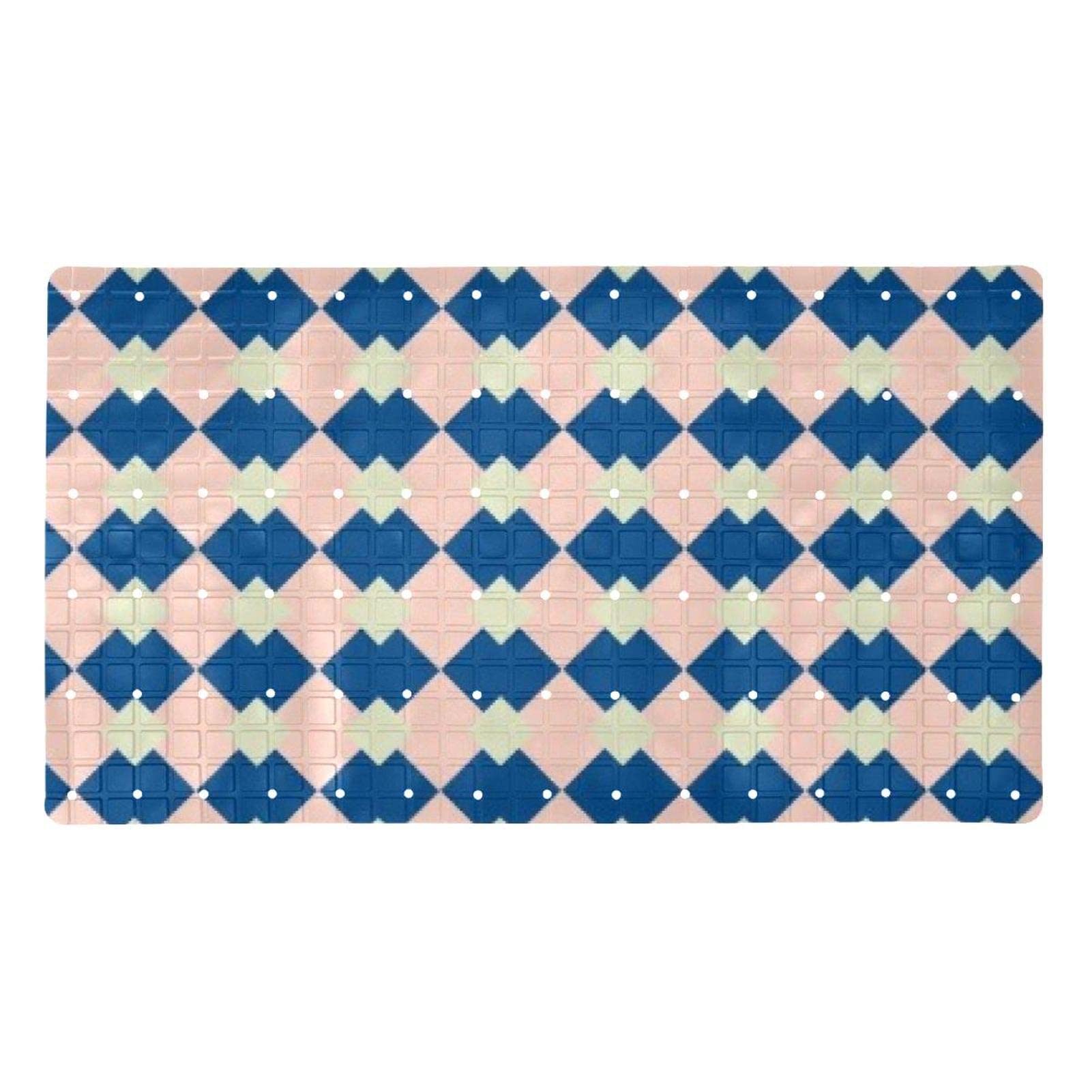 Tapis de bain antidérapant avec trous de drainage pour baignoire