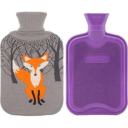Qomfor Hot Water Bottle With Soft Fleece Cover - 1.8L Large