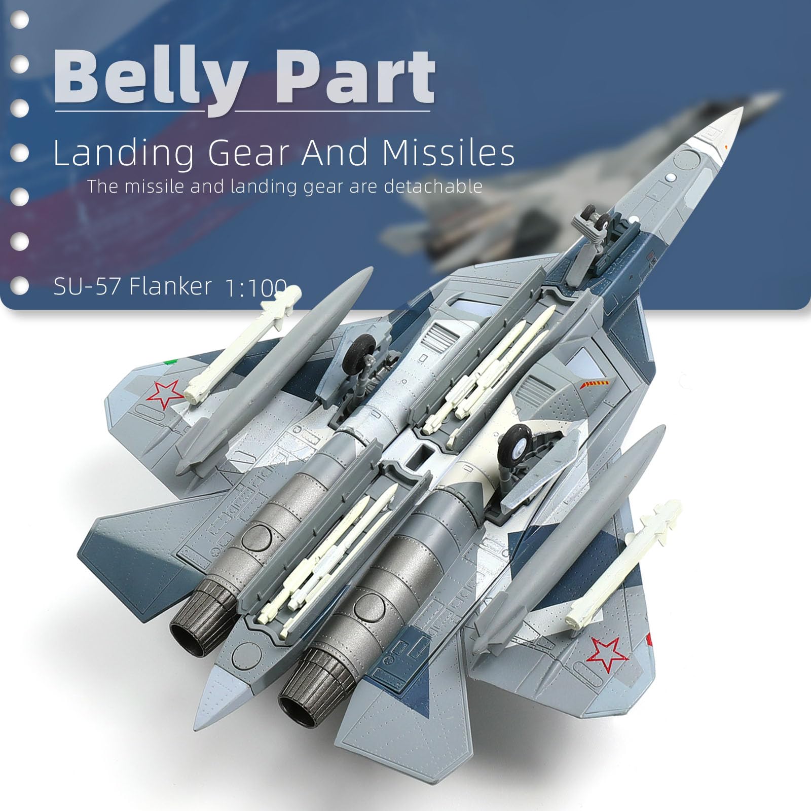 Amazon.co.jp: NUOTIE 1/100 SU-57 航空機 ロシア スホーイ ダイ