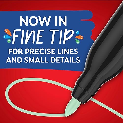 Miniatura 2 de Sharpie Paquete variado de marcadores creativos, marcadores de pintura acrílica a base de agua, punta fina, surtidos, 24 unidades