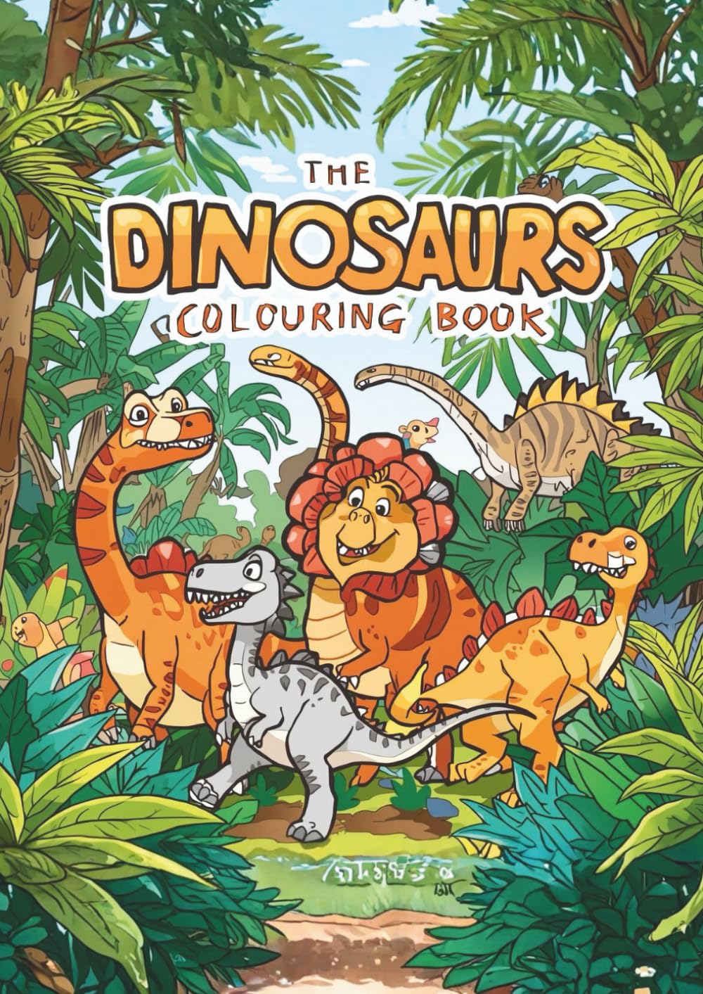 The dinosaurs colouring book