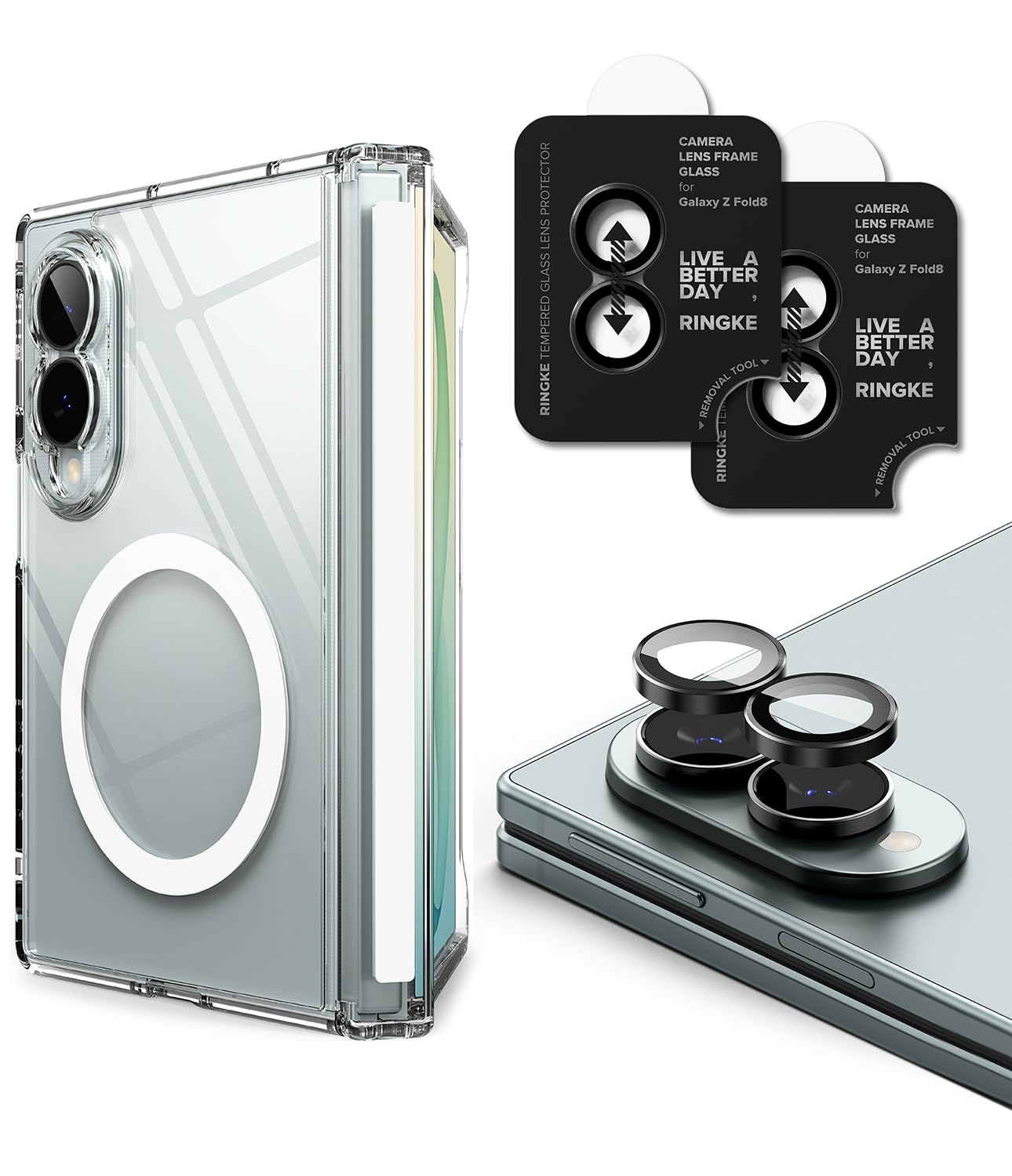 Ringke Funda y Protector Cámara para Galaxy Z Fold 8