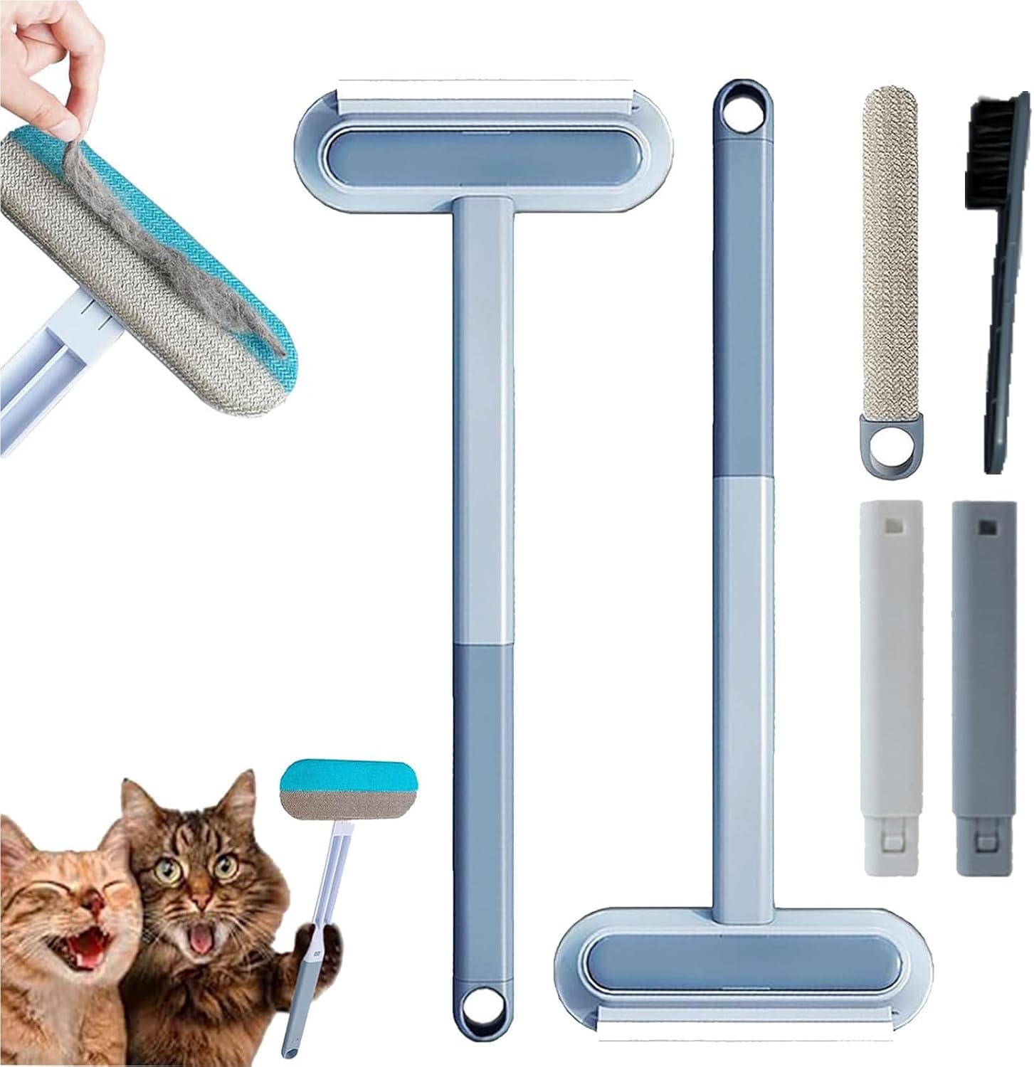 2025 New 4 in 1 Pet Hair Removal Tool, Pets Hair Remover, Multifunctional HairRemoval Brush, Washable & Portable, Reusable Dog HairRemover for Couch, Carpet, Furniture, Car Seat (2set)