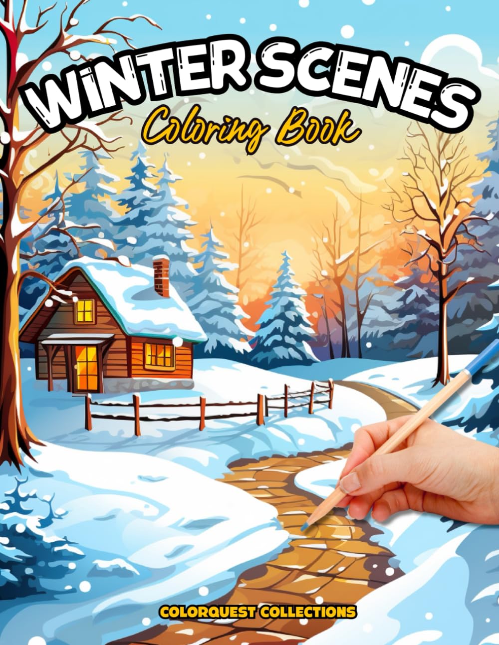Winter Scenes Coloring Book: Chill and Color - Coloring the Serene Side of the Season