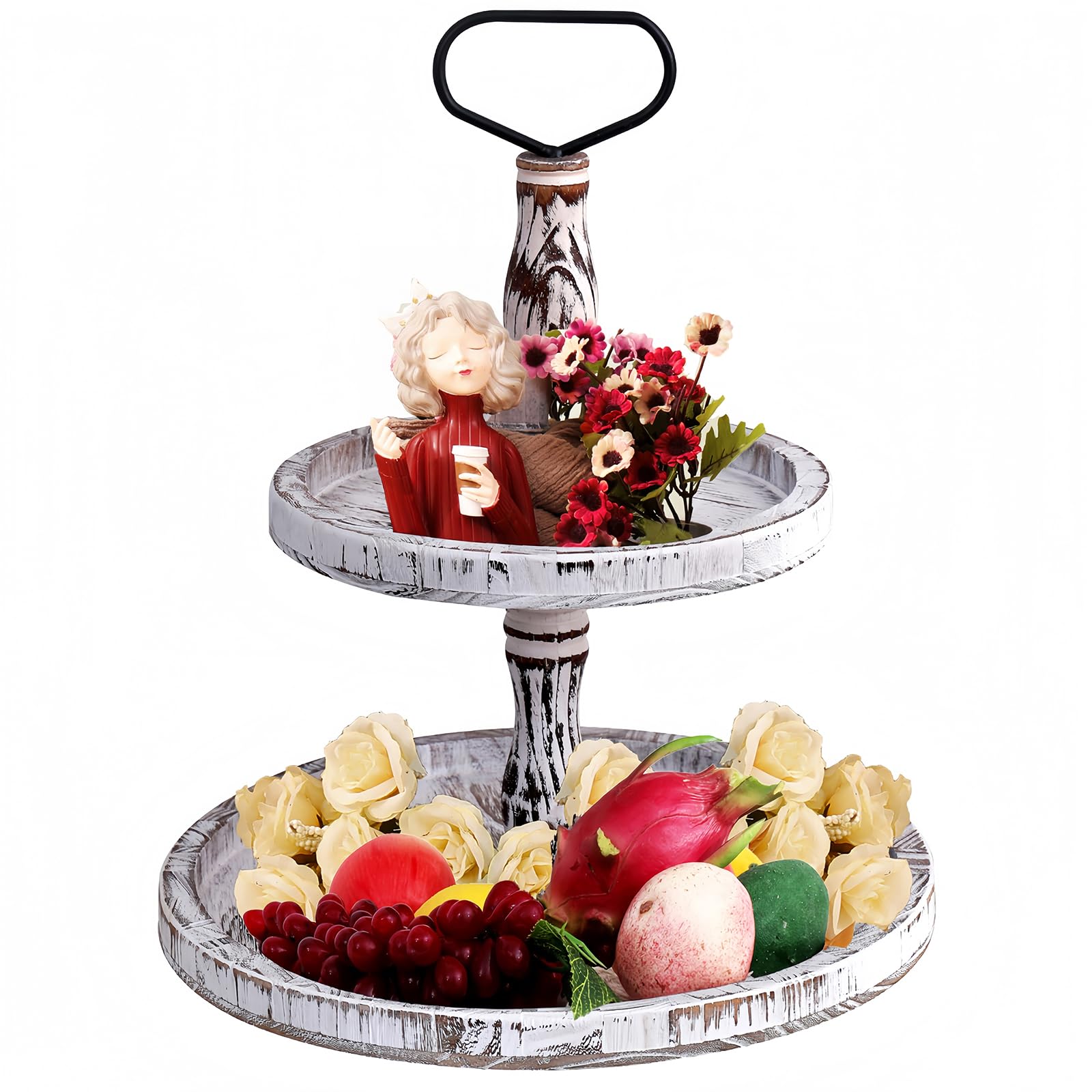 LKMANY Two Tiered Tray