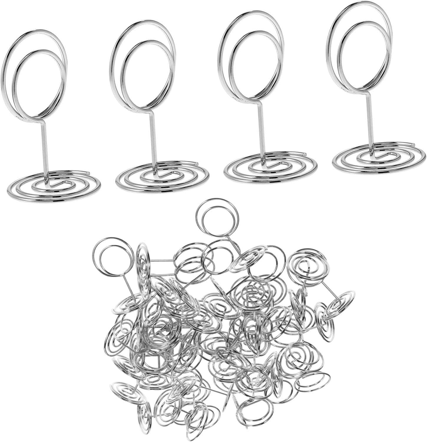 Alipis 50 Pcs Note Clips Sturdy Photo Holders for Table Wedding Office Easy to Use Memo Stands Compact Card Display Stands for Events and Celebrations