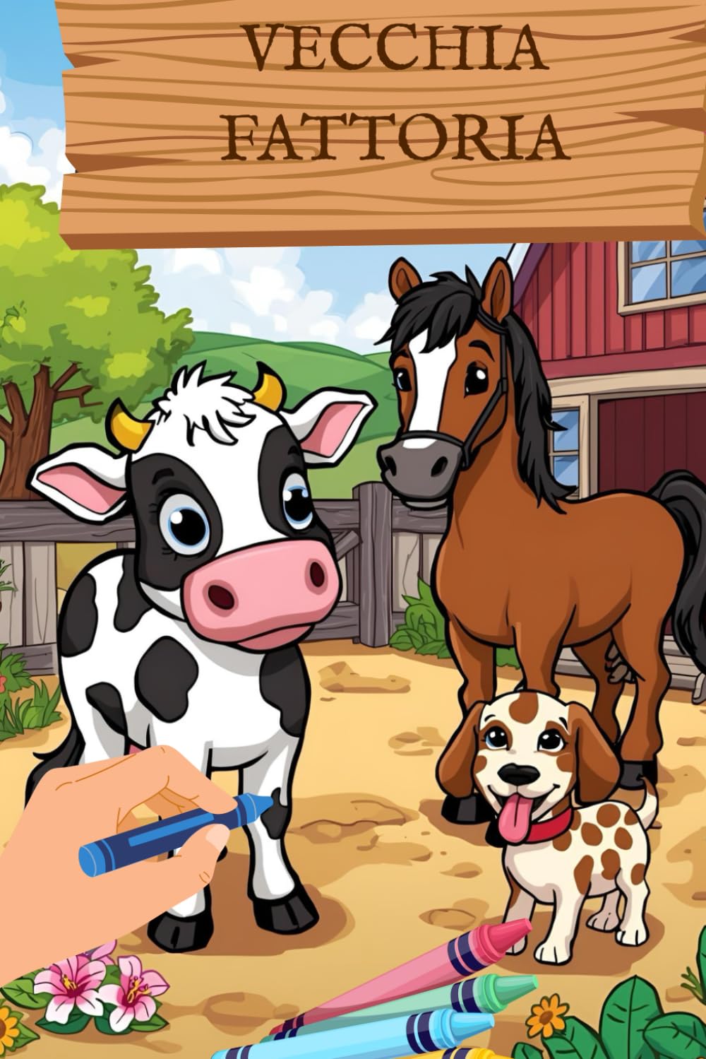 Colora la vecchia fattoria: Tantissime illustrazioni cute