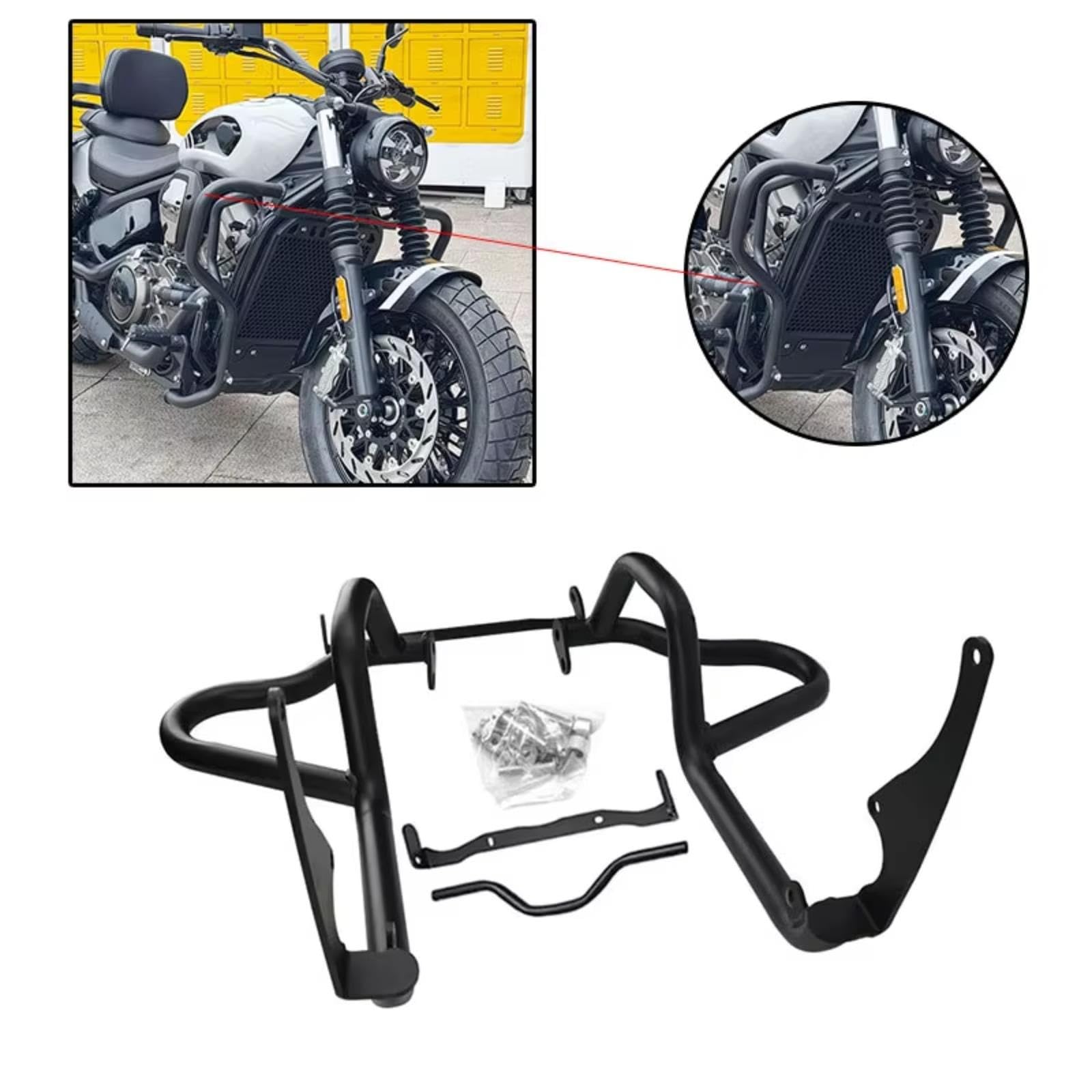 Paramotore Moto Paraurti Crash Bar Per Benda Per Black Flag 950