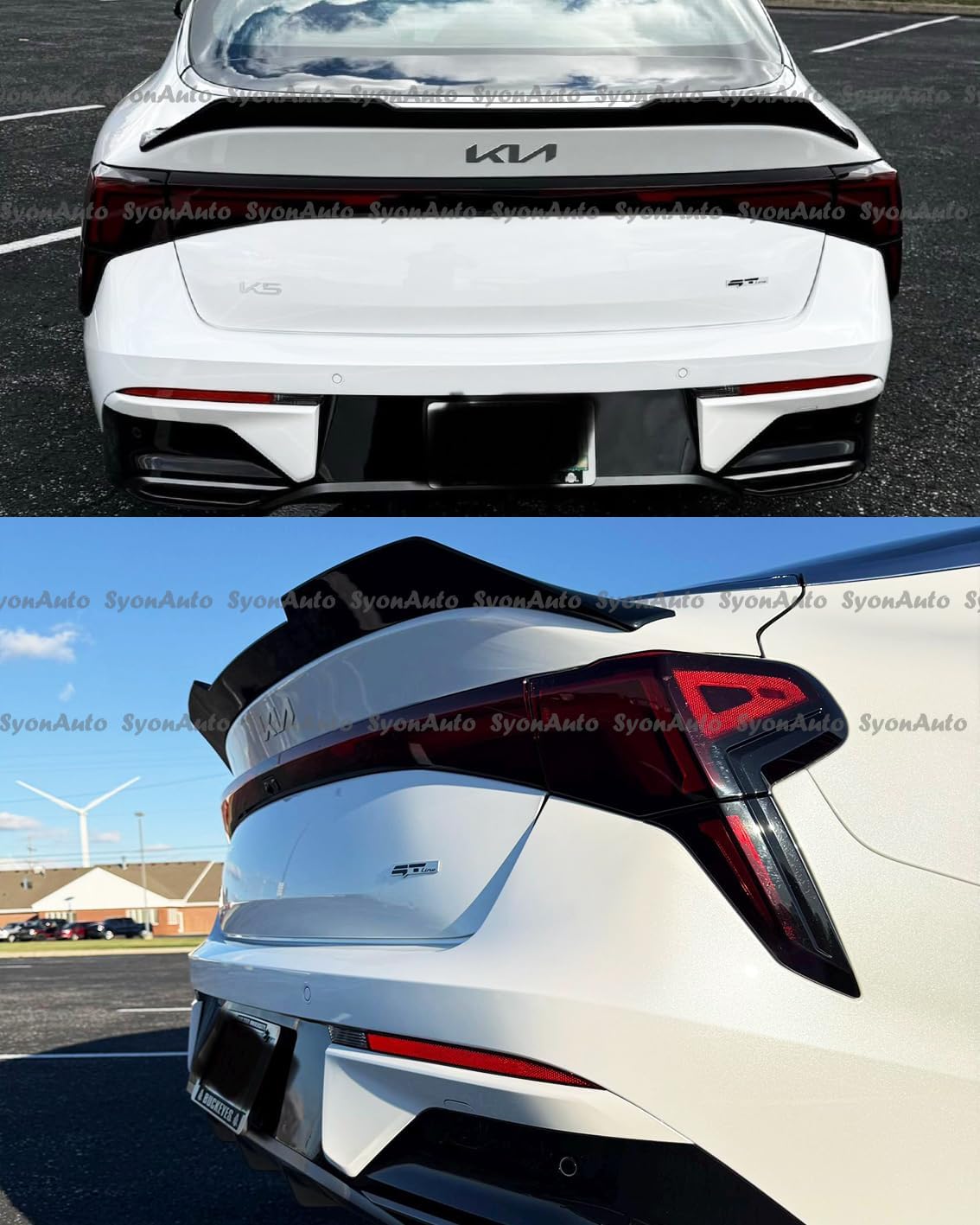 for 2025+ KIA K5 Optima Glossy Black V Style HIGHKICK Duckbill Trunk Spoiler Wing