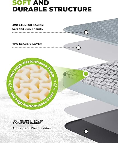 Miniatura 4 de Colchoneta de dormir autoinflable de 4 pulgadas de grosor con espuma, colchón de campamento de aire, innovadora estructura telescópica en forma de