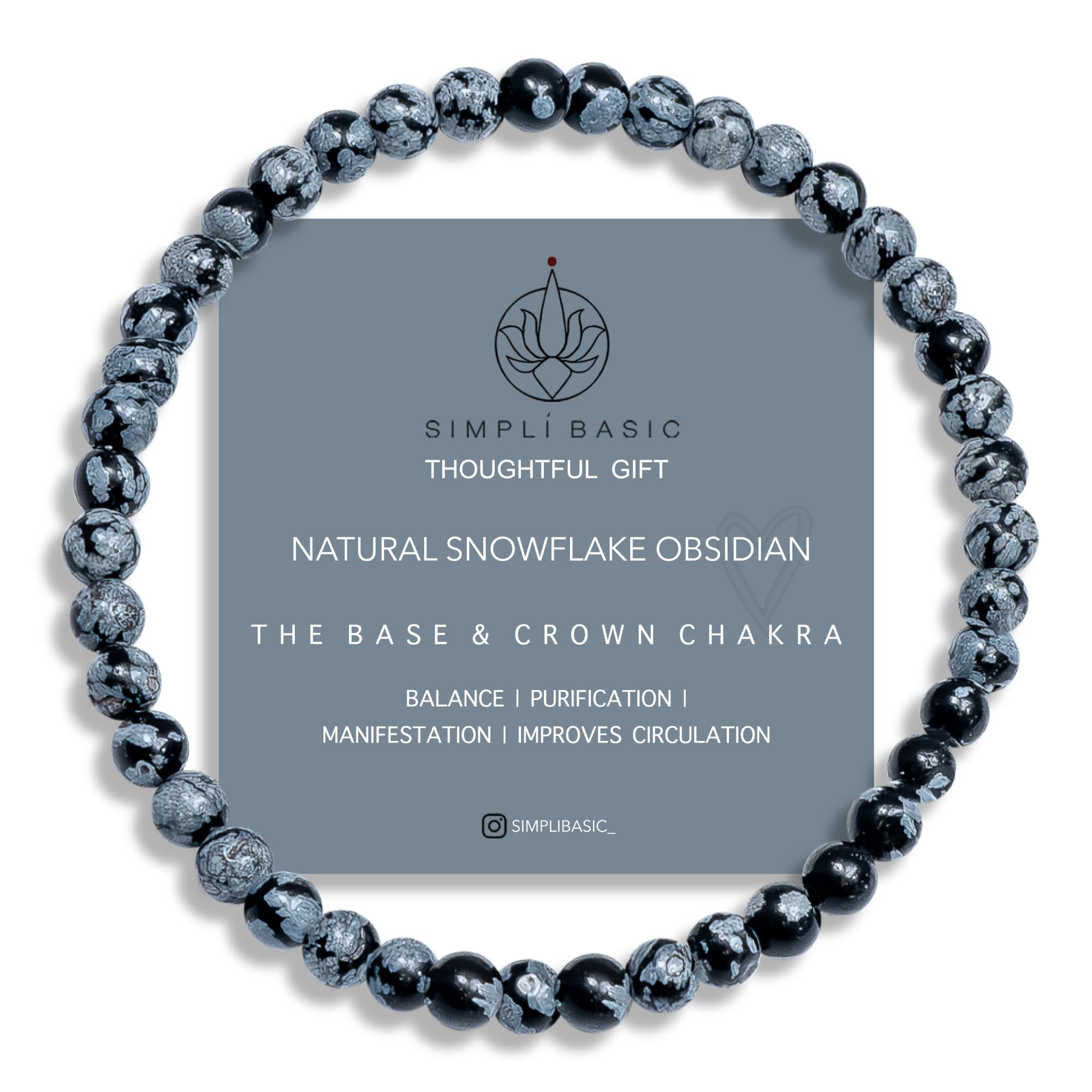 Natural Healing Gemstone Bracelet 4mm Beads, Womens & Mens, Inc Gift Box — view 12