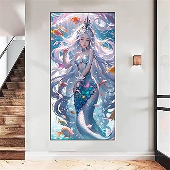 Amazon | ダイヤモンドアート マーメイド 全面貼り付けタイプ